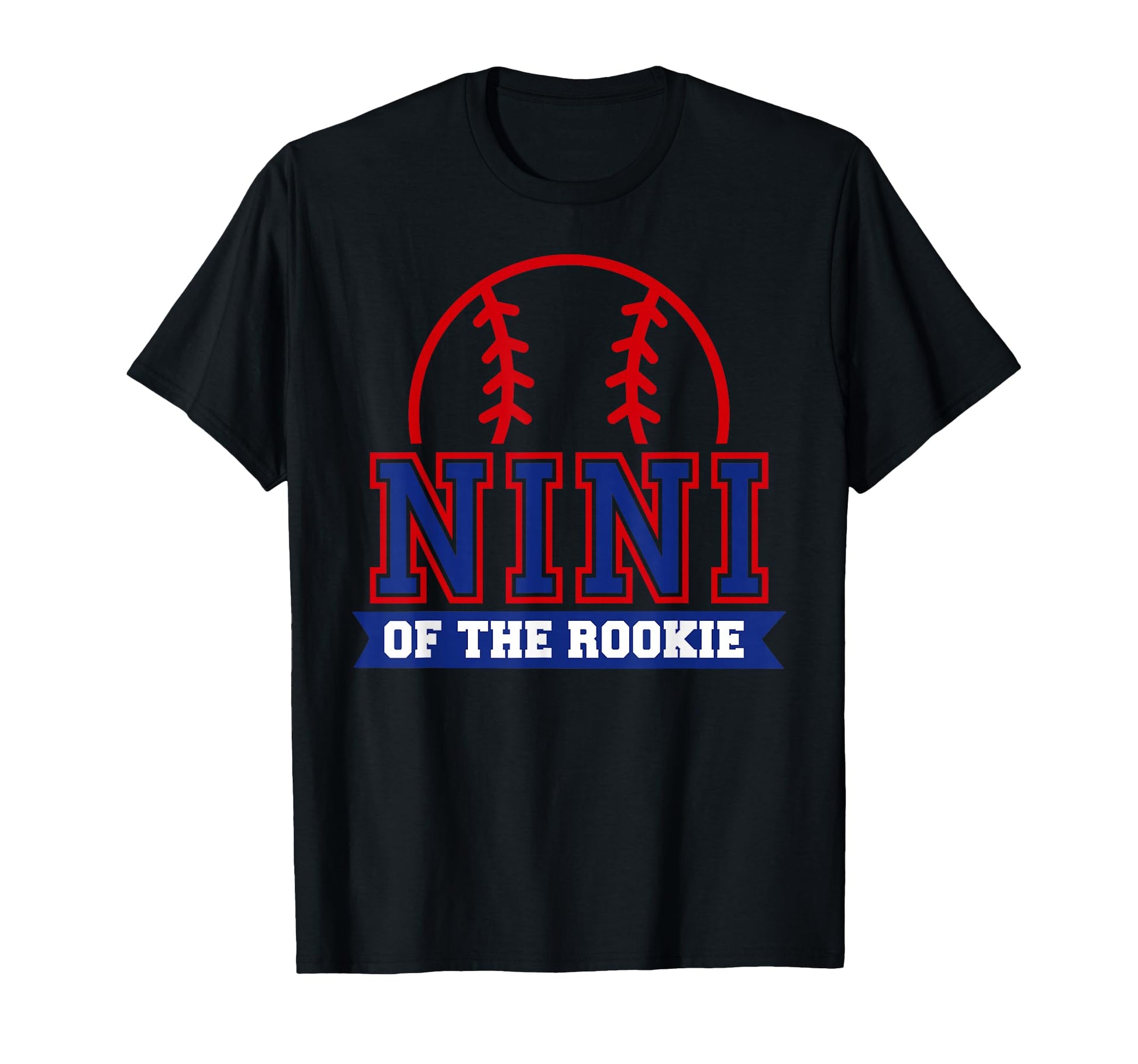 Nini Rookie 1St Birthday Baseball Theme T-Shirt - Graphic Print for Adults - T-Shirt, Sweatshirt, Hoodie