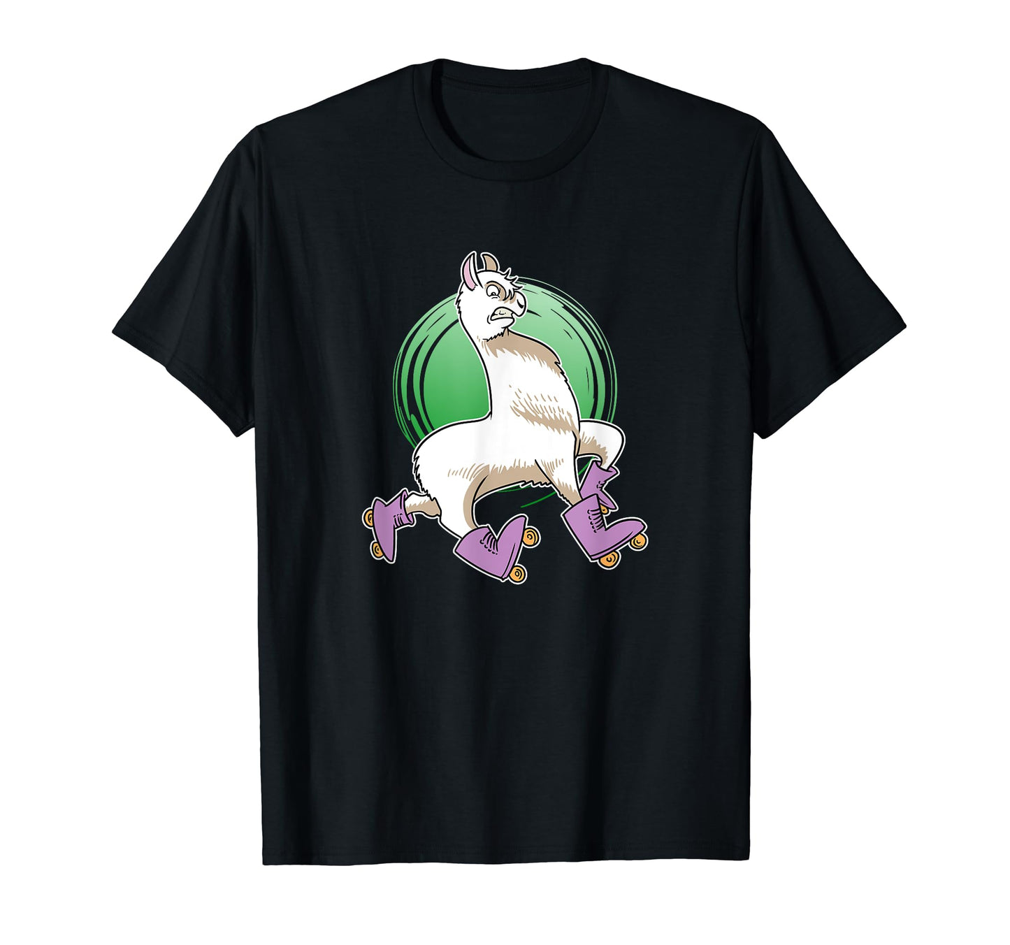 Lama Alpaca Roller Skates 80S T-Shirt - Fun Novelty Design Men Women - T-Shirt, Sweatshirt, Hoodie