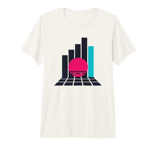 80S Synthwave Tri Blend T-Shirt - Fun Novelty Design Unisex - T-Shirt, Sweatshirt, Hoodie