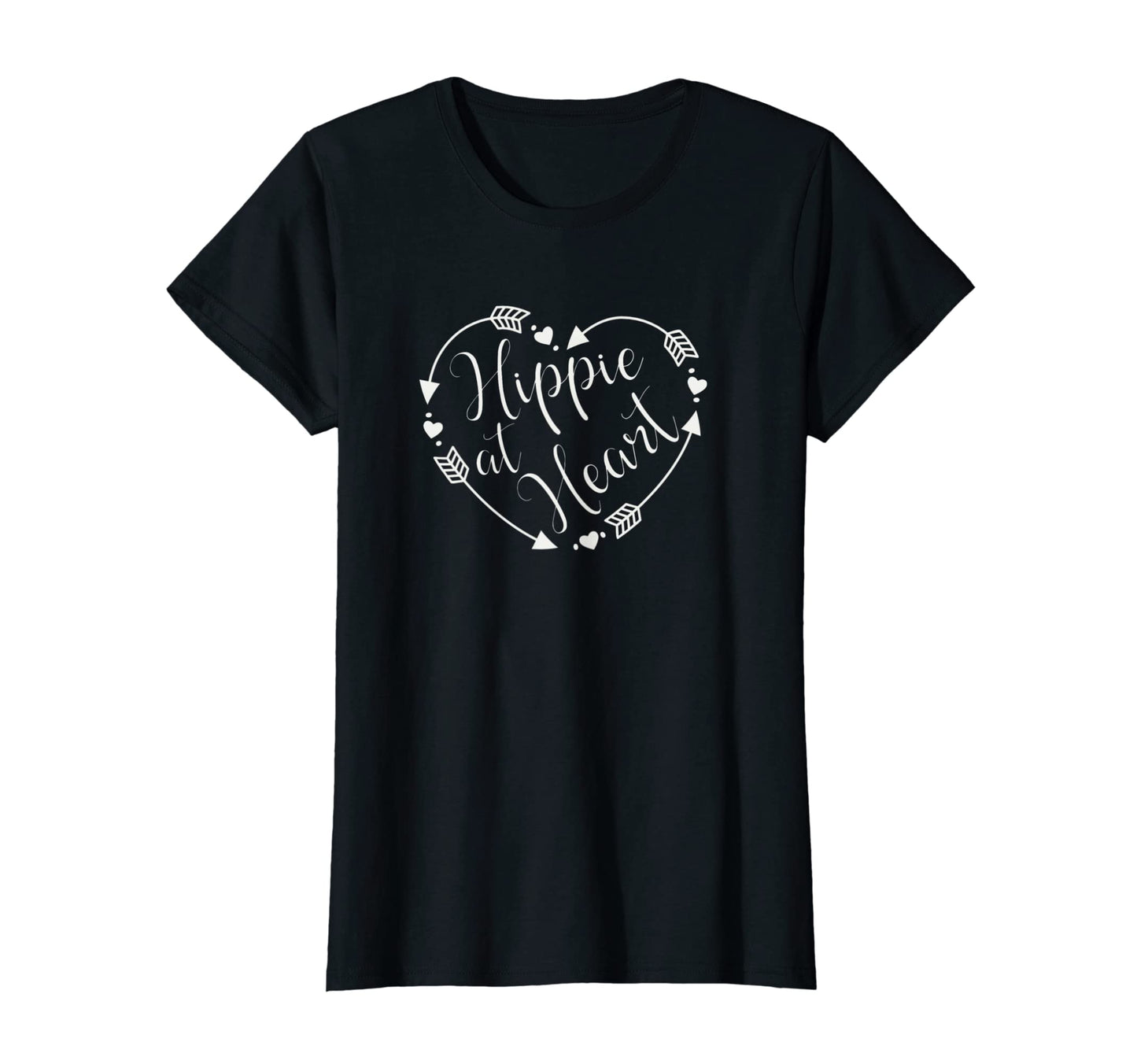 Womens Happy Hippie Groovy Hippie Heart T-Shirt - Graphic Print Men Women - T-Shirt, Sweatshirt, Hoodie