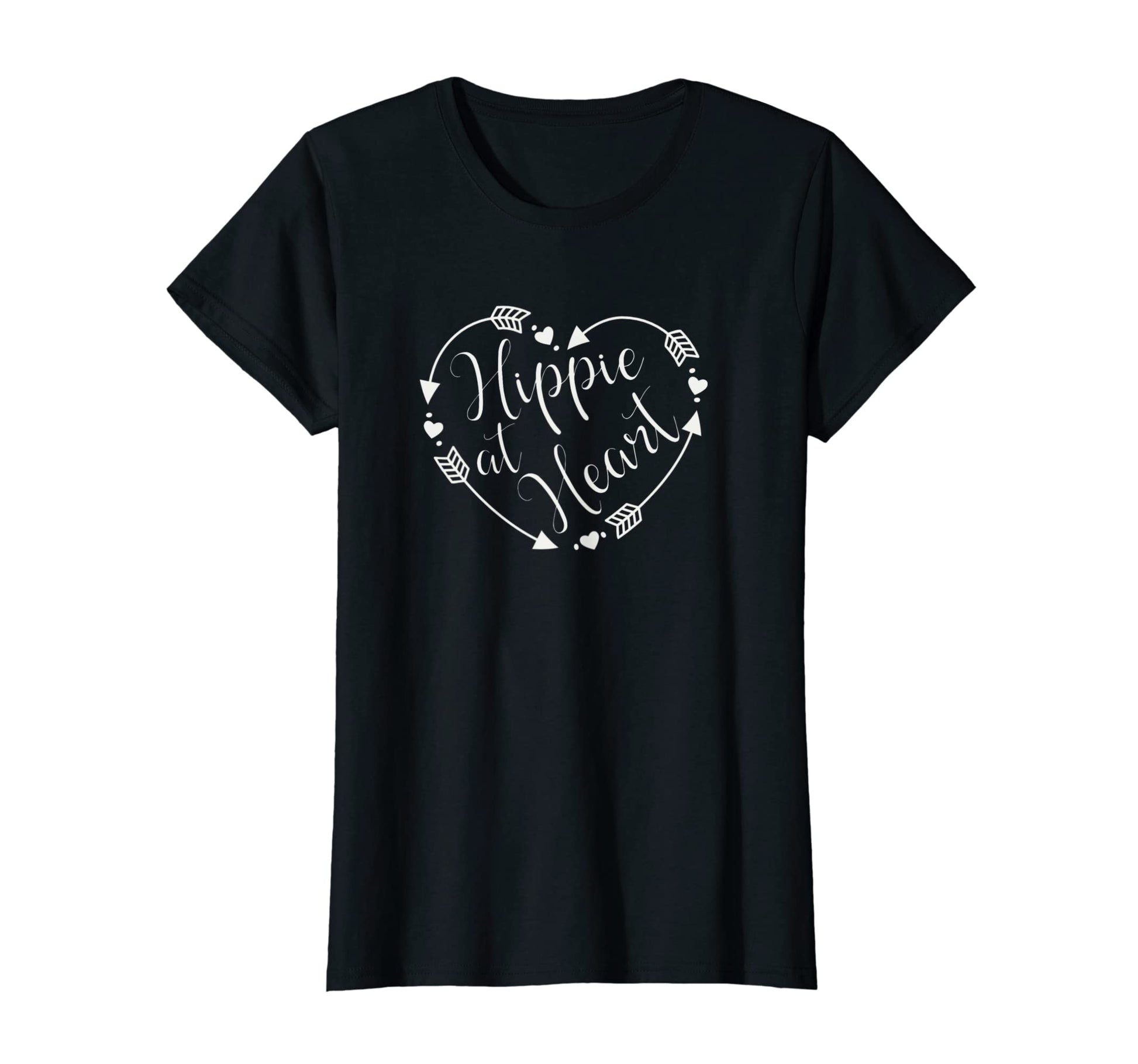 Womens Happy Hippie Groovy Hippie Heart T-Shirt - Graphic Print Men Women - T-Shirt, Sweatshirt, Hoodie