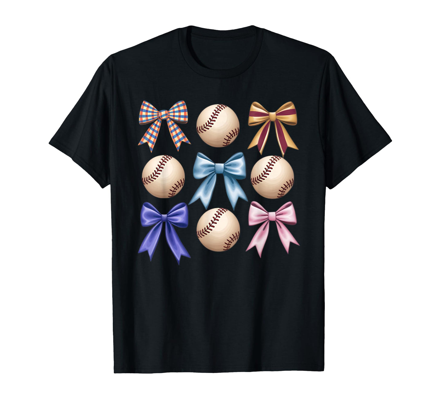 Baseball Coquette Bow Mom Sister T-Shirt - Custom Art Print Unisex - T-Shirt, Sweatshirt, Hoodie