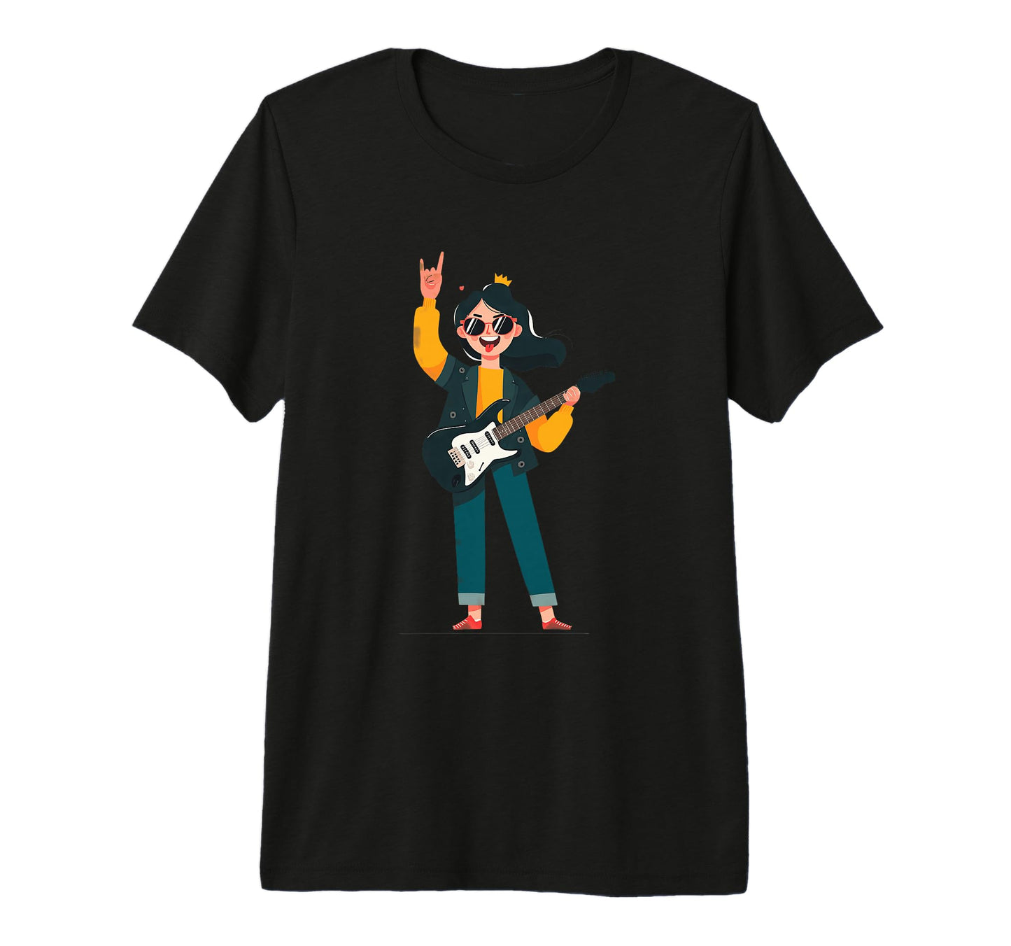 Female Musician Rock Music Guitar Player T-Shirt - Streetwear Style Unisex - T-Shirt, Sweatshirt, Hoodie