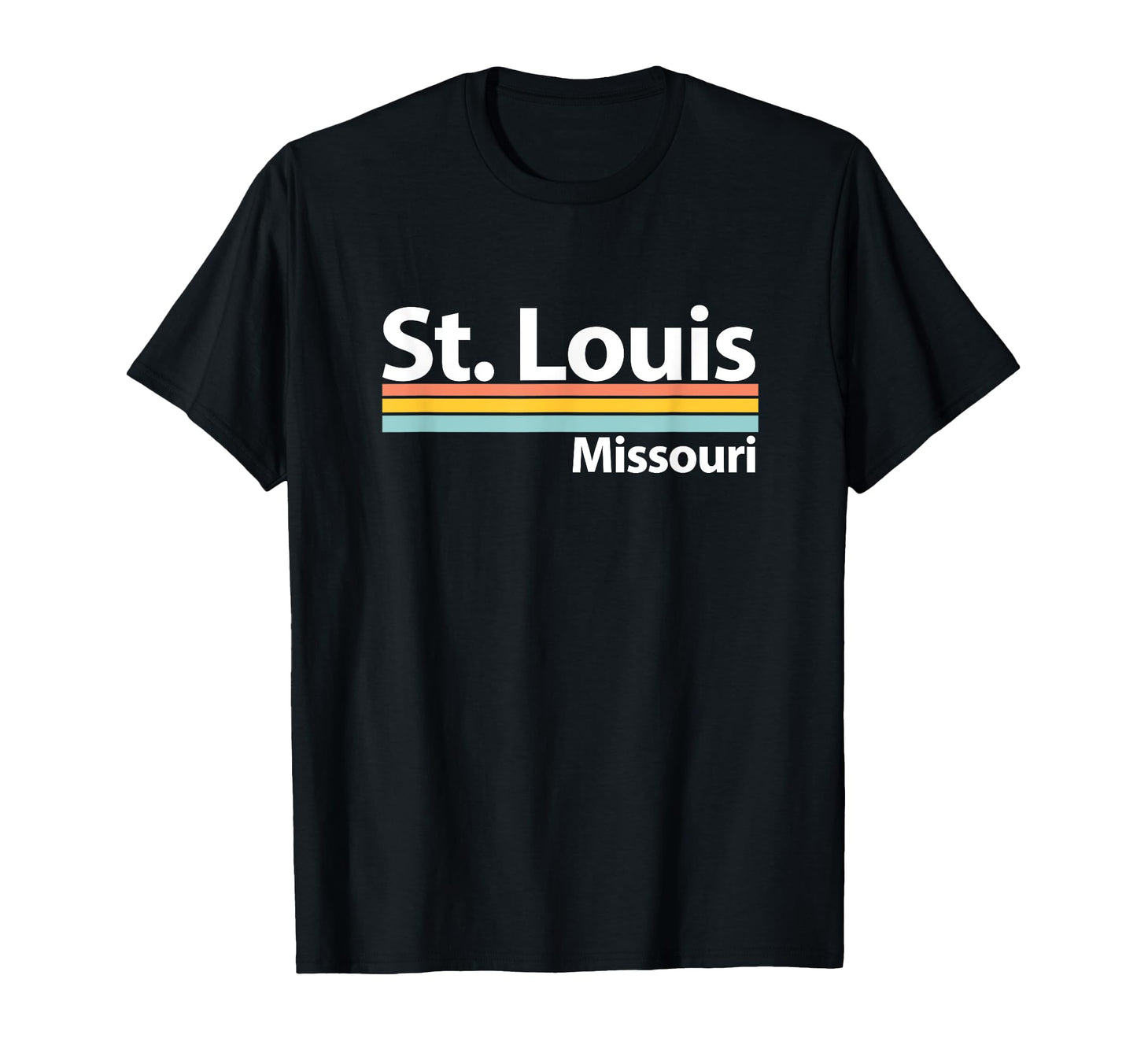 St Louis Missouri Stripes T-Shirt - Novelty Apparel for Adults - T-Shirt, Sweatshirt, Hoodie