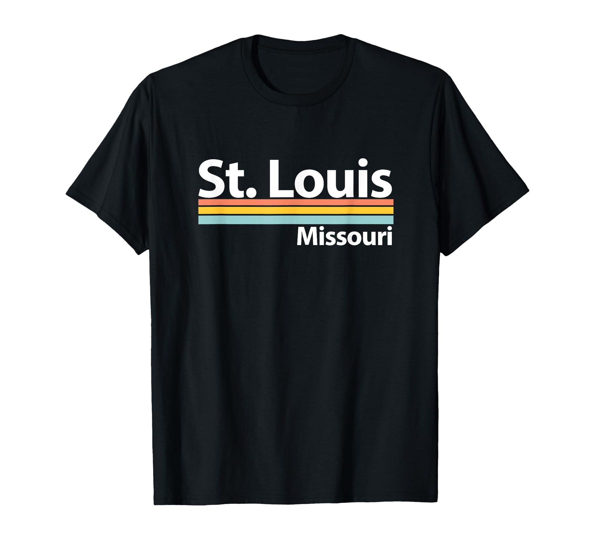 St Louis Missouri Stripes T-Shirt - Novelty Apparel for Adults - T-Shirt, Sweatshirt, Hoodie