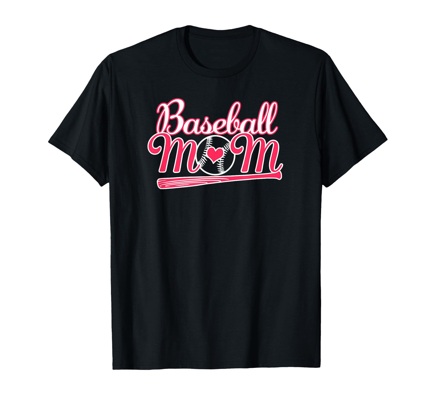 Love Baseball Mom Laces Heart Mothers T-Shirt - Minimalist Print Men Women - T-Shirt, Sweatshirt, Hoodie