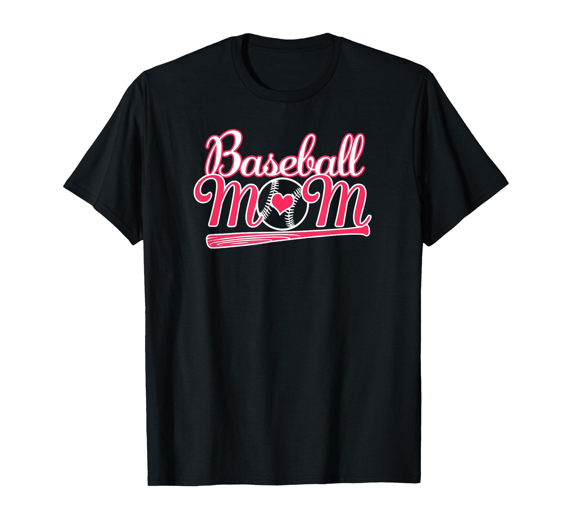 Love Baseball Mom Laces Heart Mothers T-Shirt - Minimalist Print Men Women - T-Shirt, Sweatshirt, Hoodie