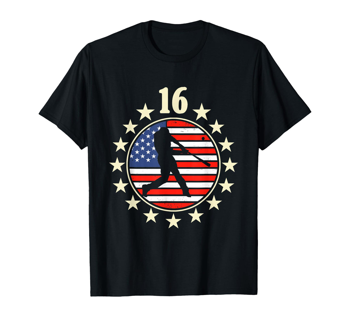 Happy 16 Birthday 16 Year Old Us Flag T-Shirt - Graphic Print Unisex - T-Shirt, Sweatshirt, Hoodie