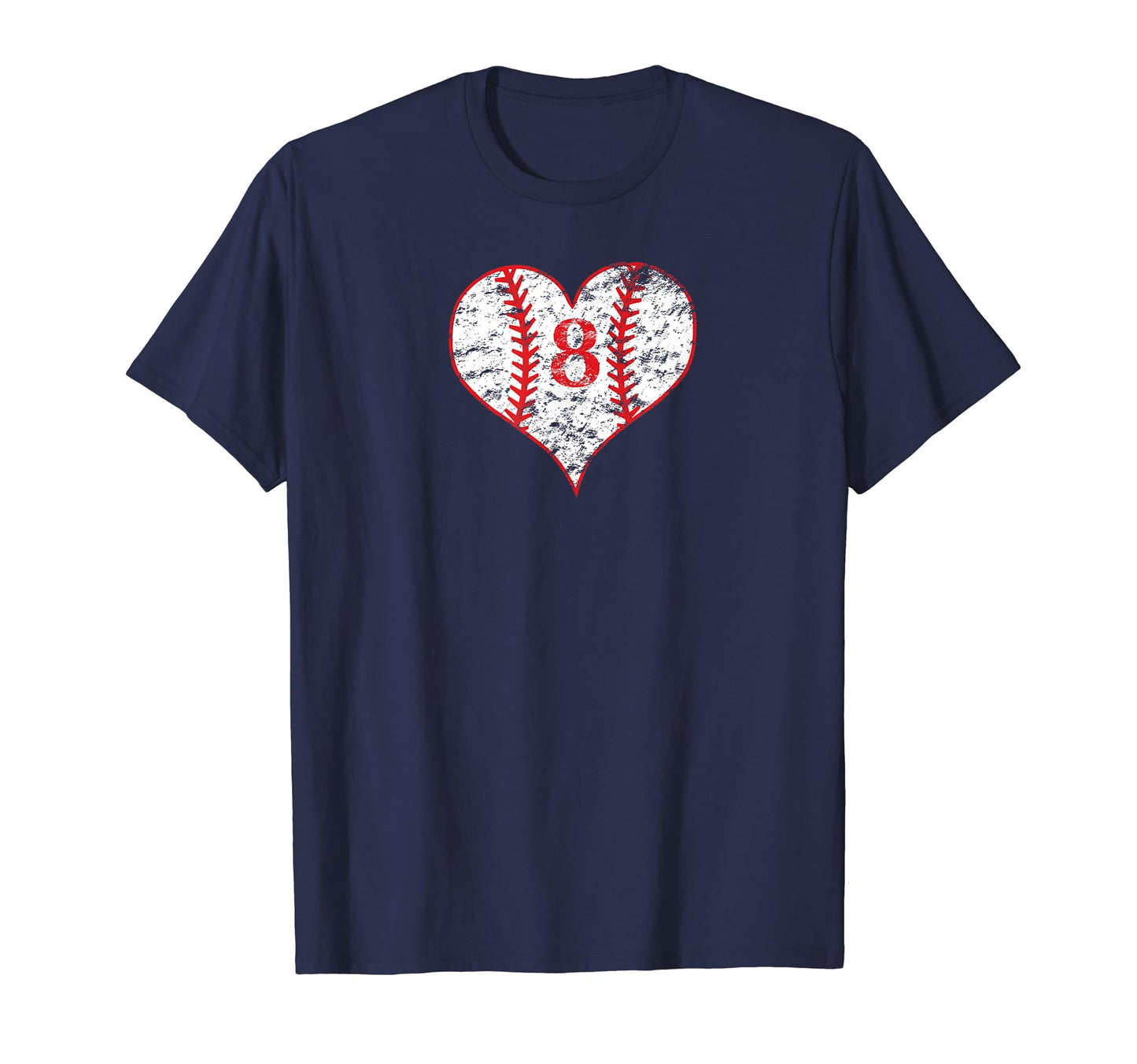 Love Baseball Mom 8 Baseball Heart T-Shirt - Minimalist Print for Adults - T-Shirt, Sweatshirt, Hoodie