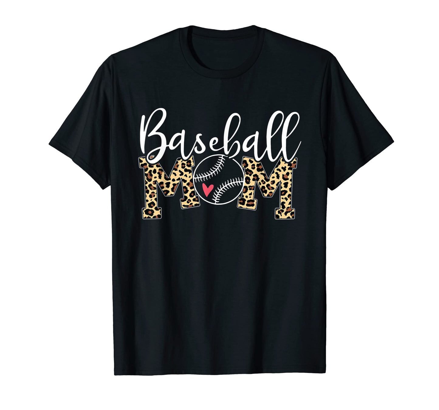 Baseball Mom Leopard Game Day Baseball T-Shirt - Graphic Print Unisex - T-Shirt, Sweatshirt, Hoodie