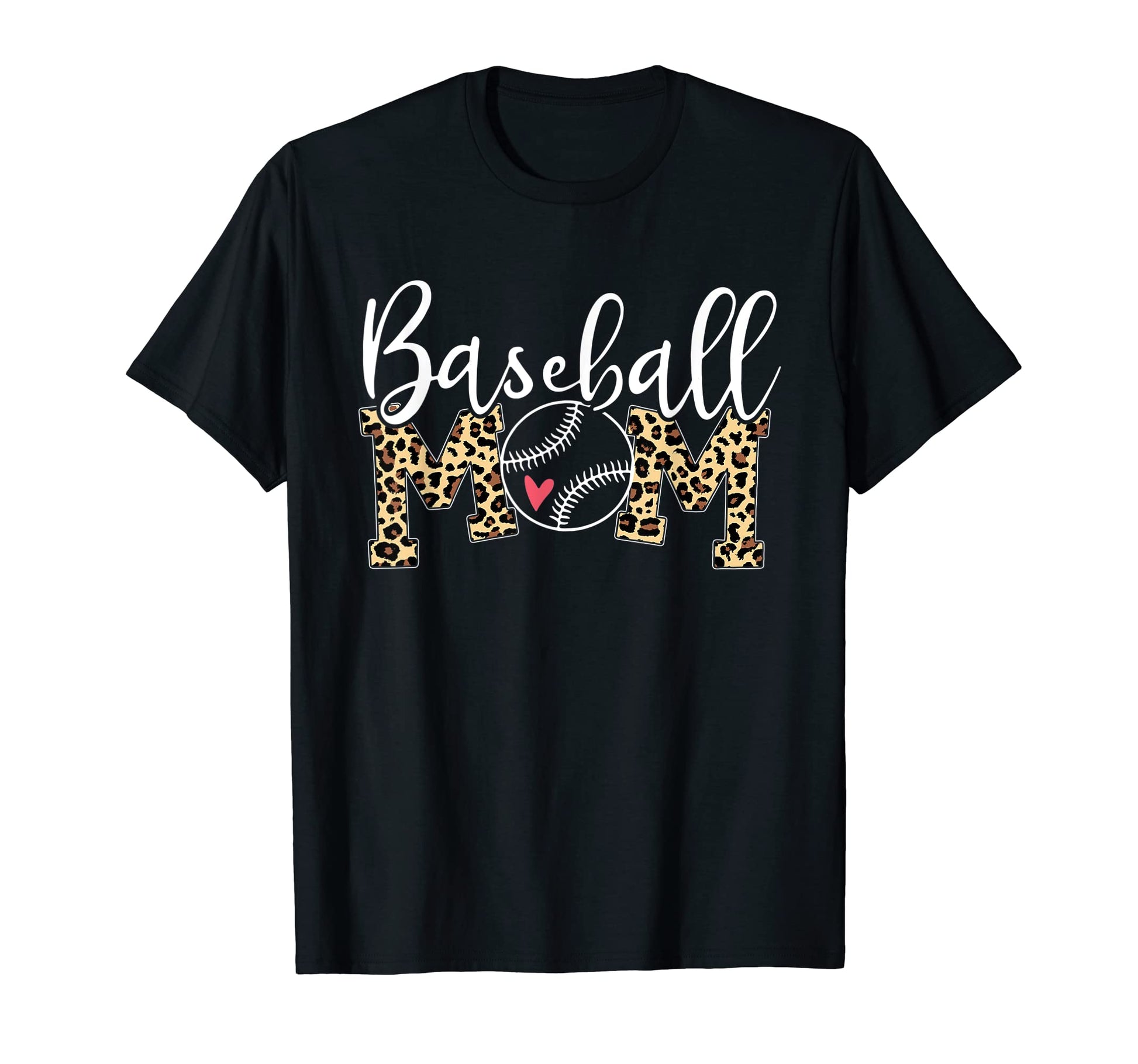 Baseball Mom Leopard Game Day Baseball T-Shirt - Graphic Print Unisex - T-Shirt, Sweatshirt, Hoodie