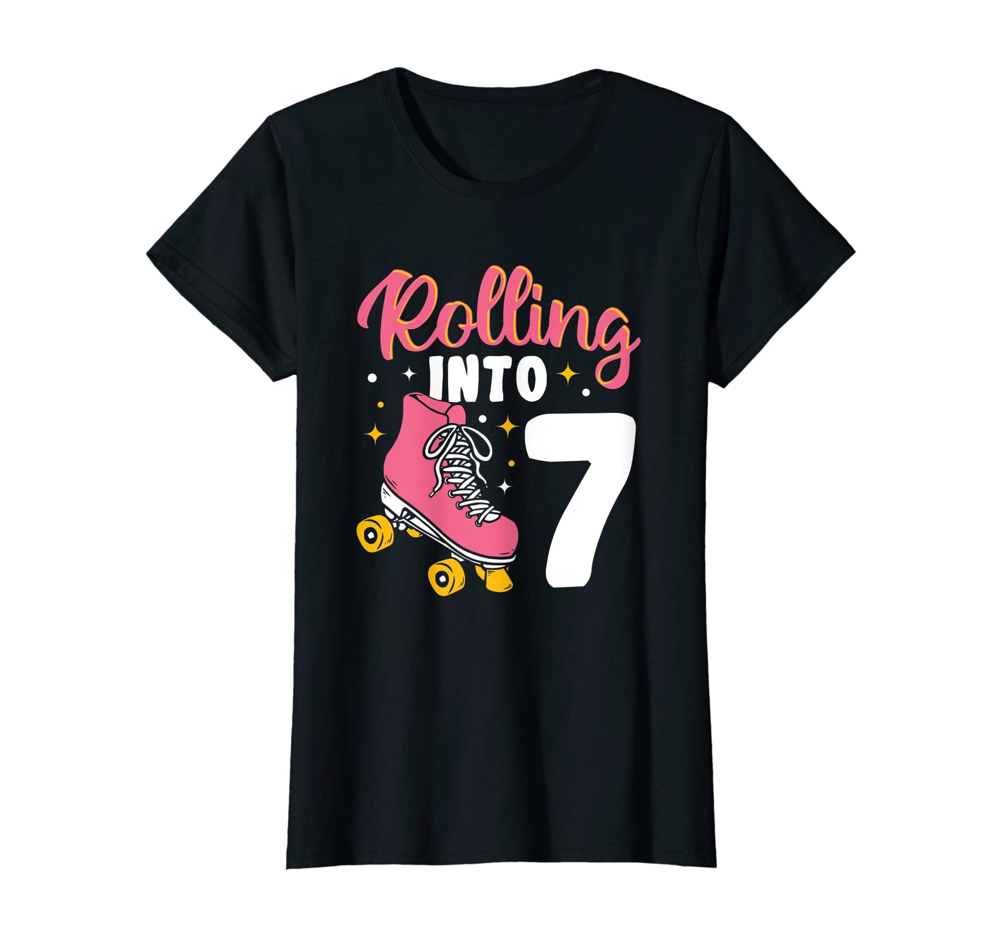 Rolling Into 7 Skating Roller Derby T-Shirt - Custom Art Print for Adults - T-Shirt, Sweatshirt, Hoodie