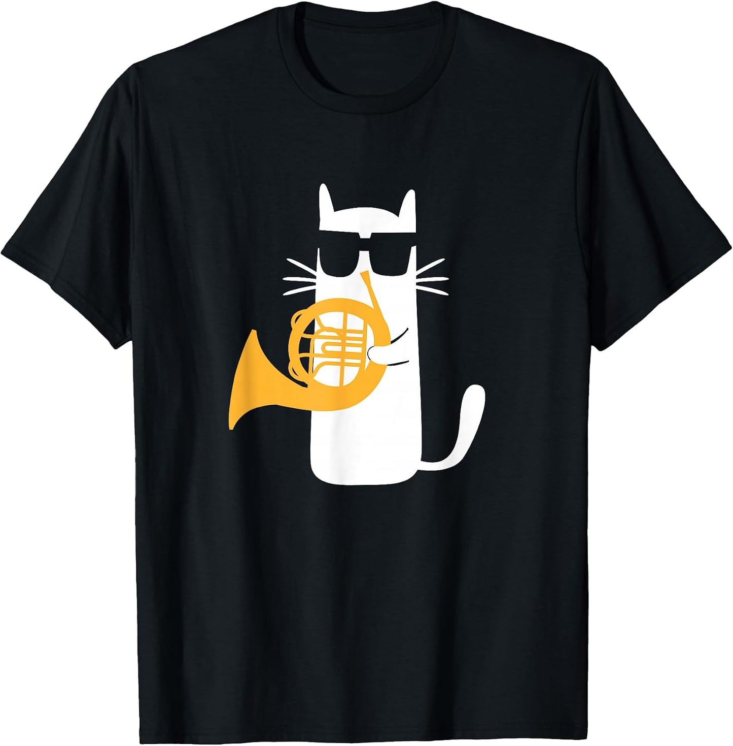 Cat French Horn Funny Lover - Adult & Kids T-Shirts, Sweatshirts & Hoodies apparel design preview 1
