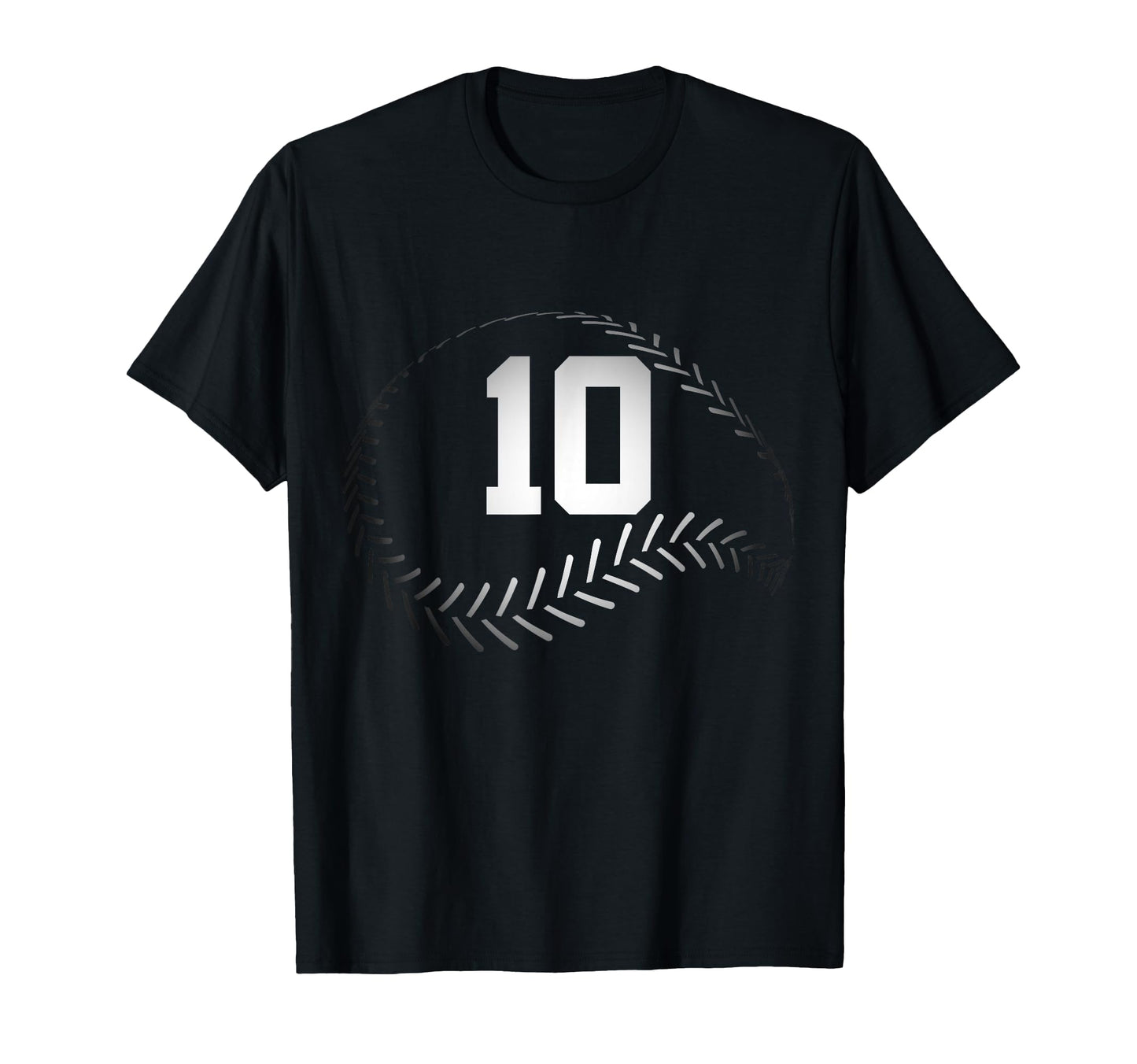 Number 10 Years Baseball 10Th T-Shirt - Casual Everyday Wear for Adults - T-Shirt, Sweatshirt, Hoodie