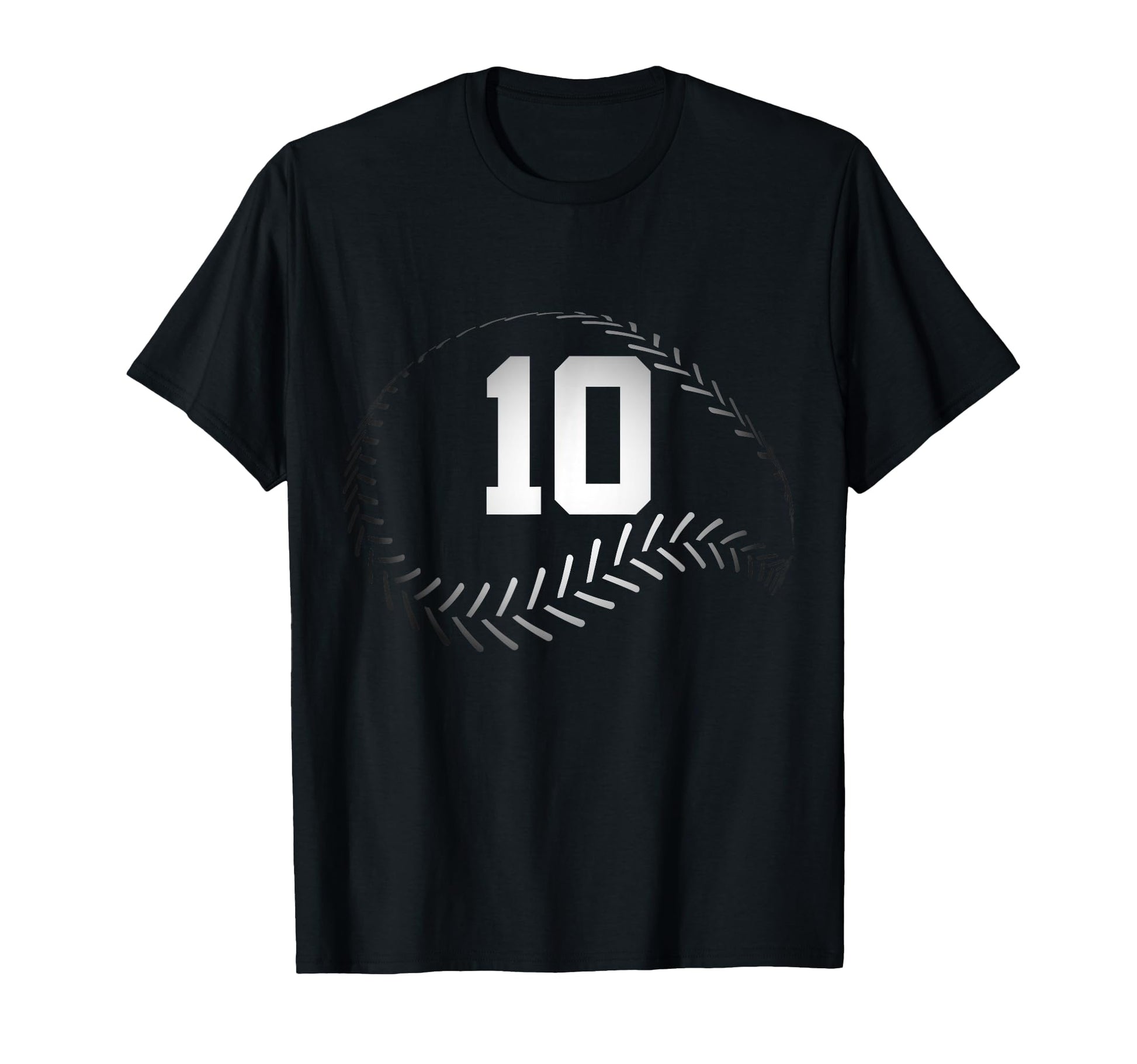 Number 10 Years Baseball 10Th T-Shirt - Casual Everyday Wear for Adults - T-Shirt, Sweatshirt, Hoodie