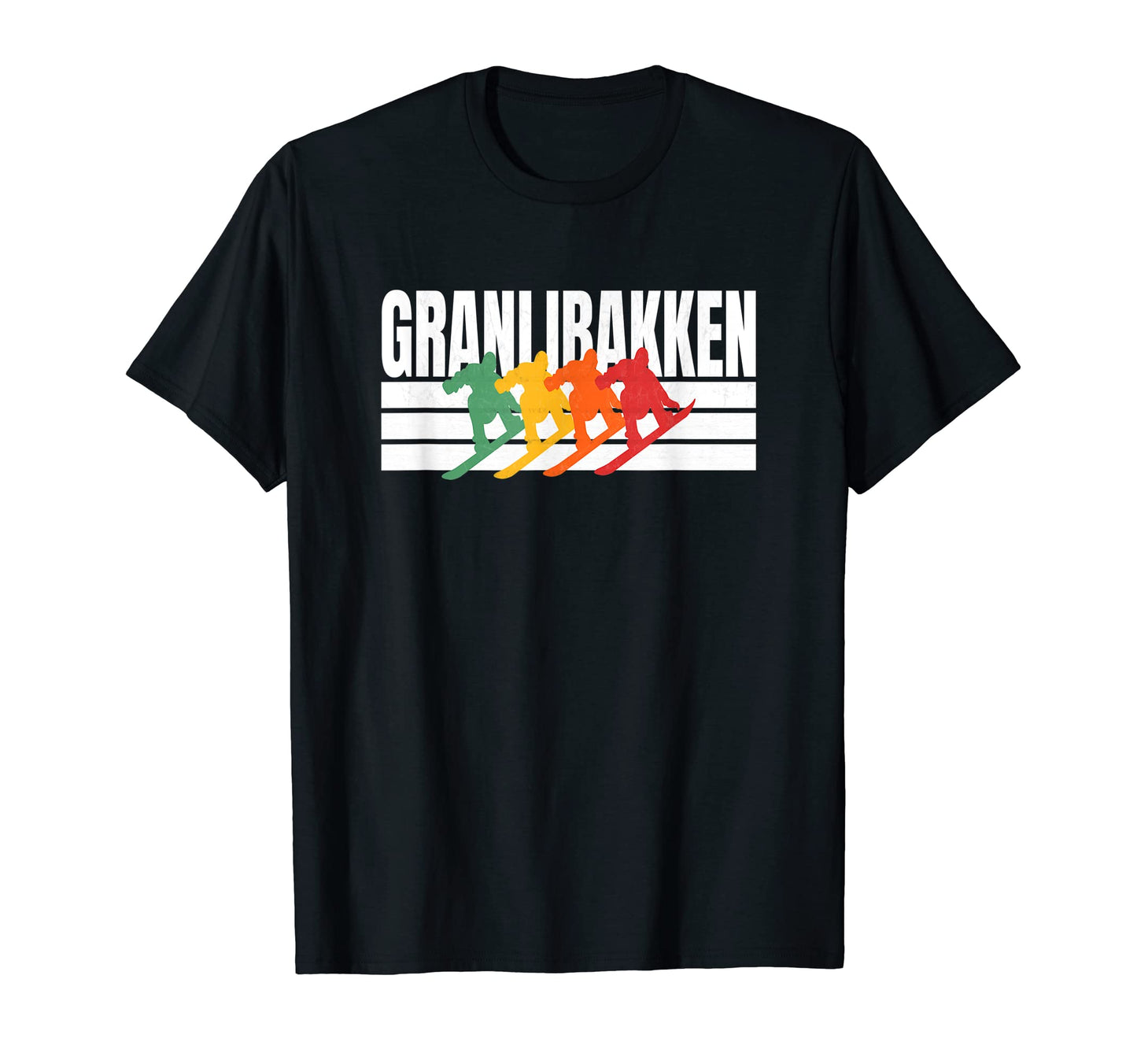 Snowboard Granlibakken Stripes T-Shirt - Minimalist Print for Adults - T-Shirt, Sweatshirt, Hoodie