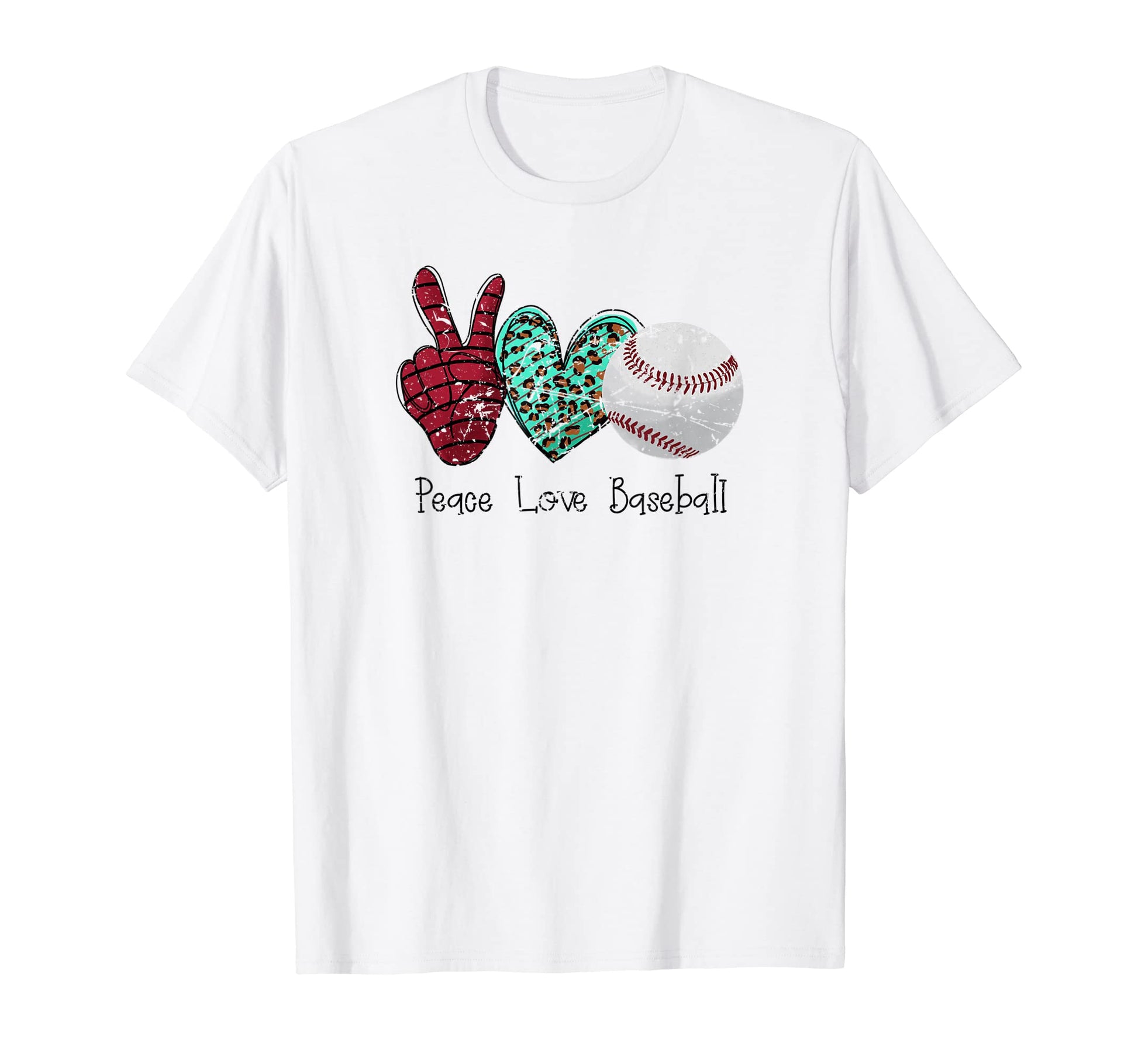 Funny Baseball Mom Peace Love Baseball T-Shirt - Graphic Print for Adults - T-Shirt, Sweatshirt, Hoodie