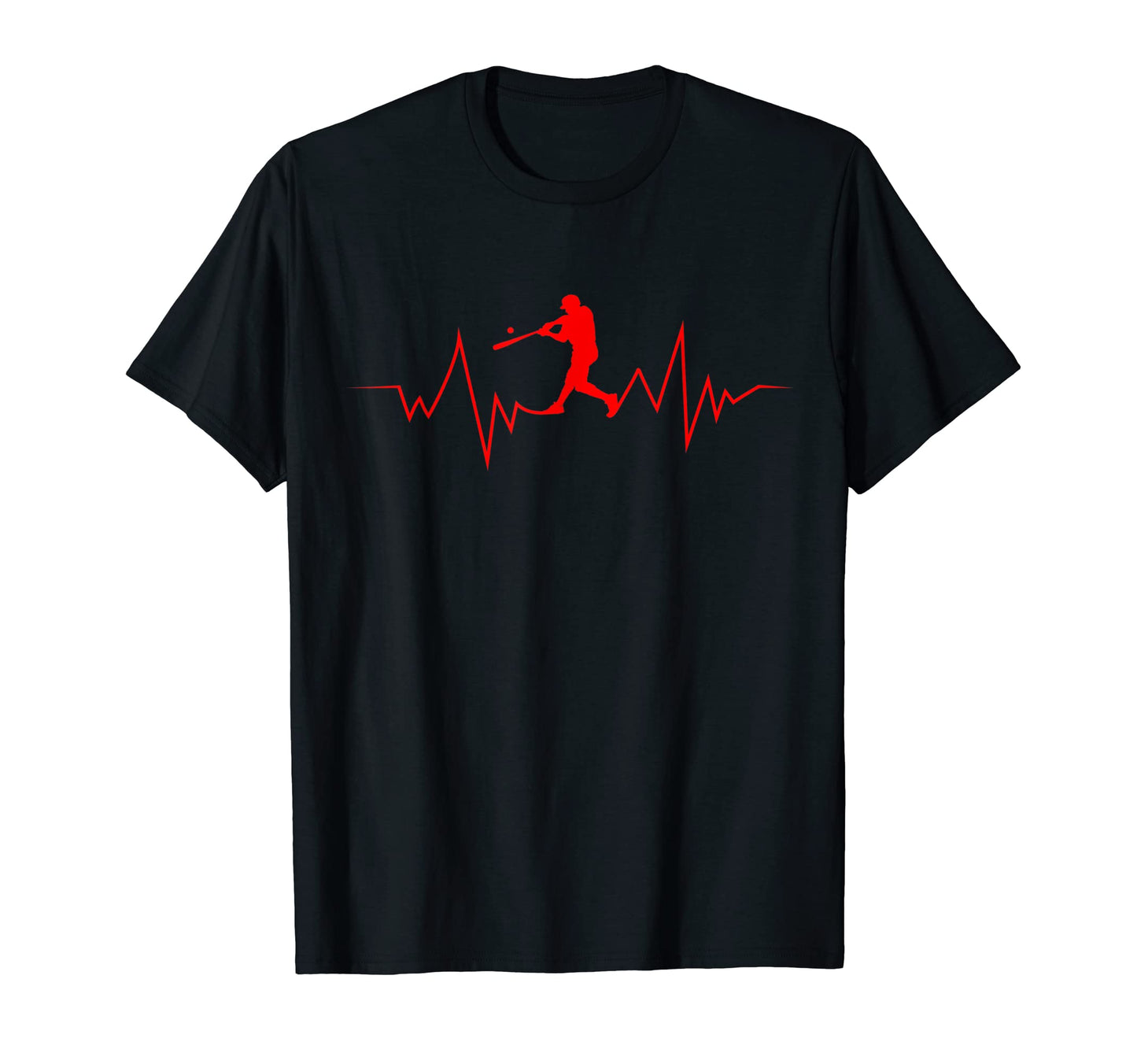 Baseball Heartbeat Sport Fans T-Shirt - Custom Art Print Men Women - T-Shirt, Sweatshirt, Hoodie
