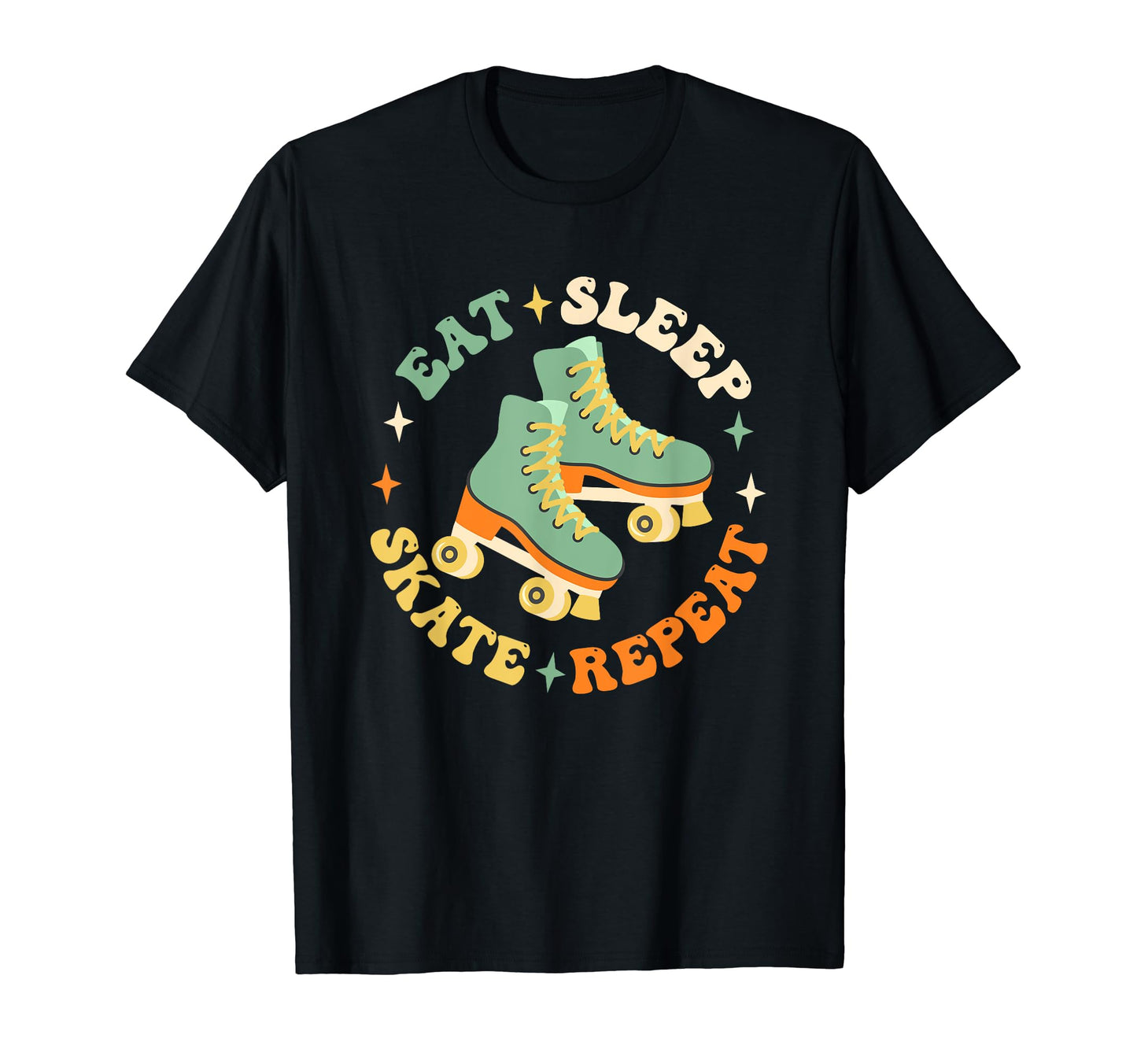 Eat Sleep Skate Repeat 70S 80S 90S T-Shirt - Unique Graphic for Adults - T-Shirt, Sweatshirt, Hoodie