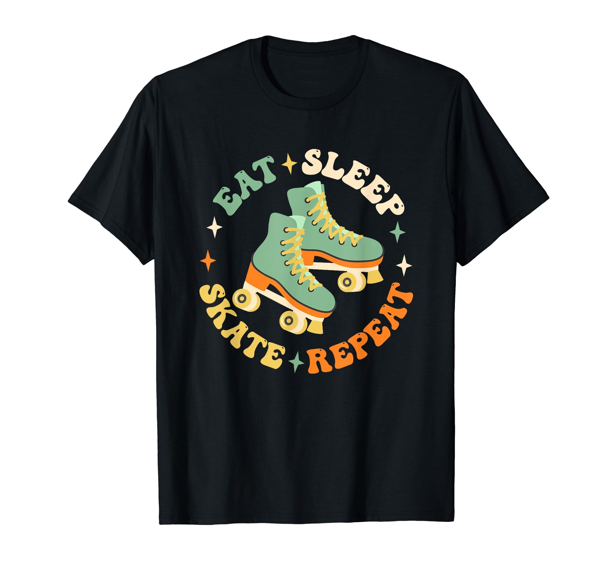 Eat Sleep Skate Repeat 70S 80S 90S T-Shirt - Unique Graphic for Adults - T-Shirt, Sweatshirt, Hoodie