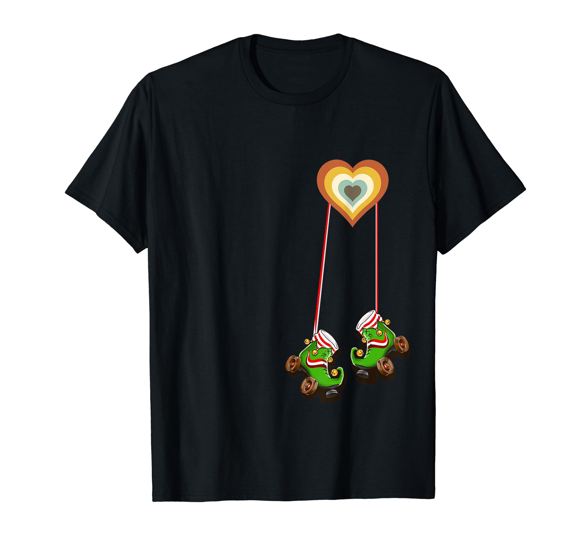 70S Elf Pocket Heart Roller T-Shirt - Casual Everyday Wear Unisex - T-Shirt, Sweatshirt, Hoodie