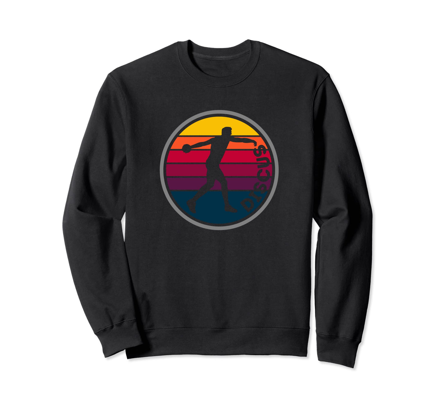 Discus Track And Field Stripe Sweatshirt - Aesthetic Graphic Men Women - T-Shirt, Sweatshirt, Hoodie