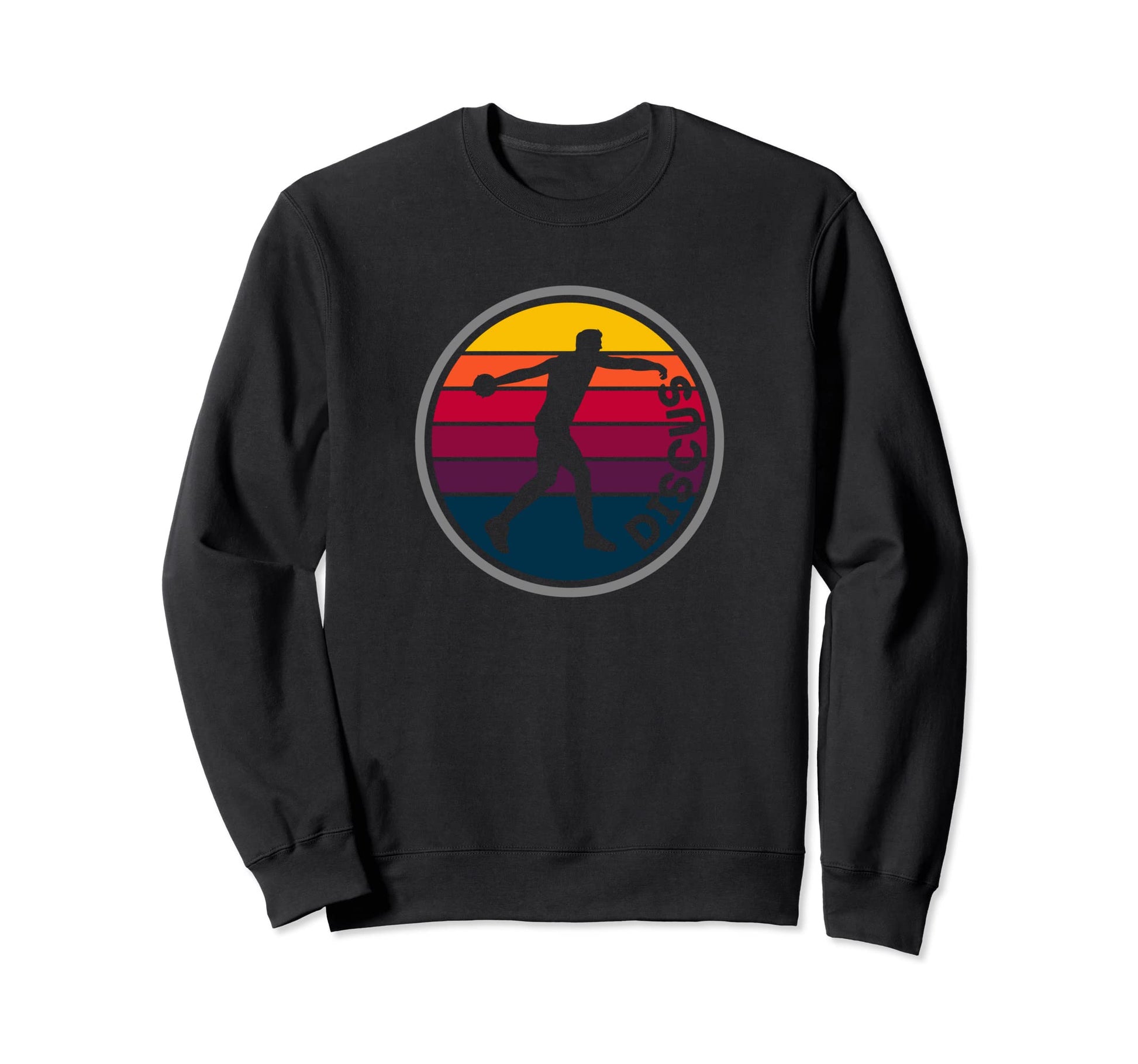 Discus Track And Field Stripe Sweatshirt - Aesthetic Graphic Men Women - T-Shirt, Sweatshirt, Hoodie