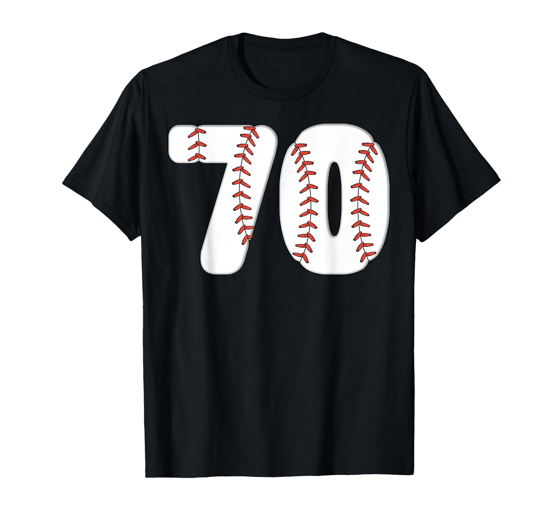 Baseball Number 70 Baseball Birthday 70 T-Shirt - Graphic Print Men Women - T-Shirt, Sweatshirt, Hoodie