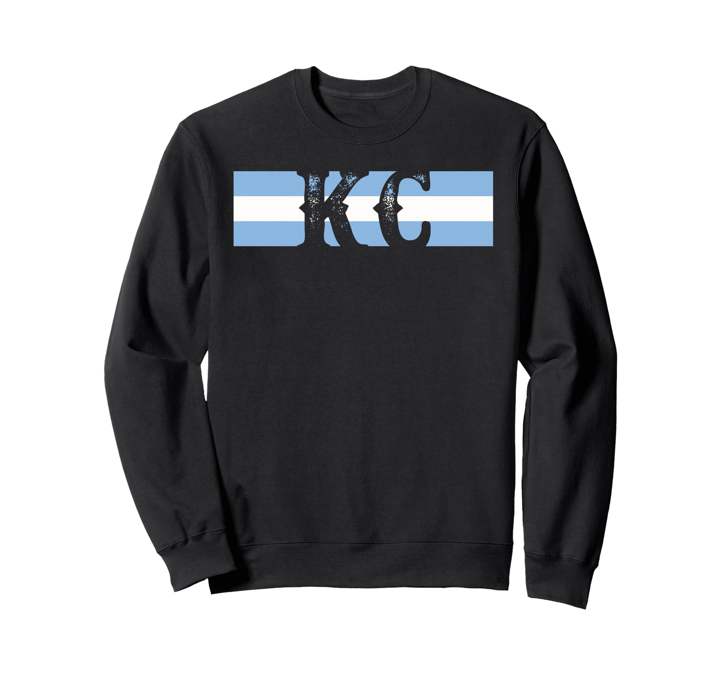 Blue Stripes Kc Kansas City Sweatshirt - Unique Graphic Unisex - T-Shirt, Sweatshirt, Hoodie