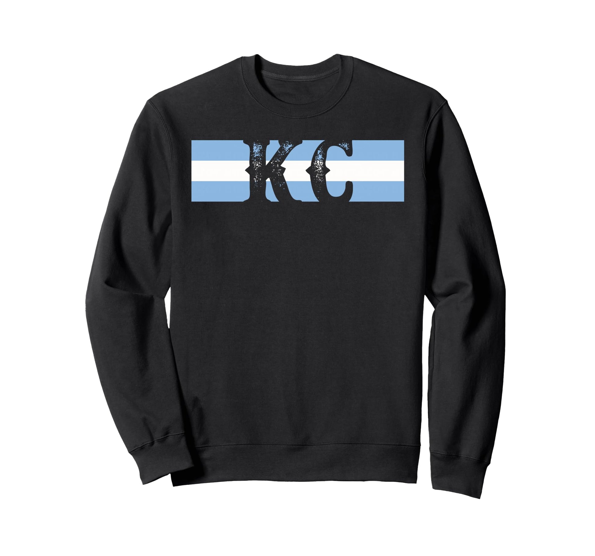 Blue Stripes Kc Kansas City Sweatshirt - Unique Graphic Unisex - T-Shirt, Sweatshirt, Hoodie
