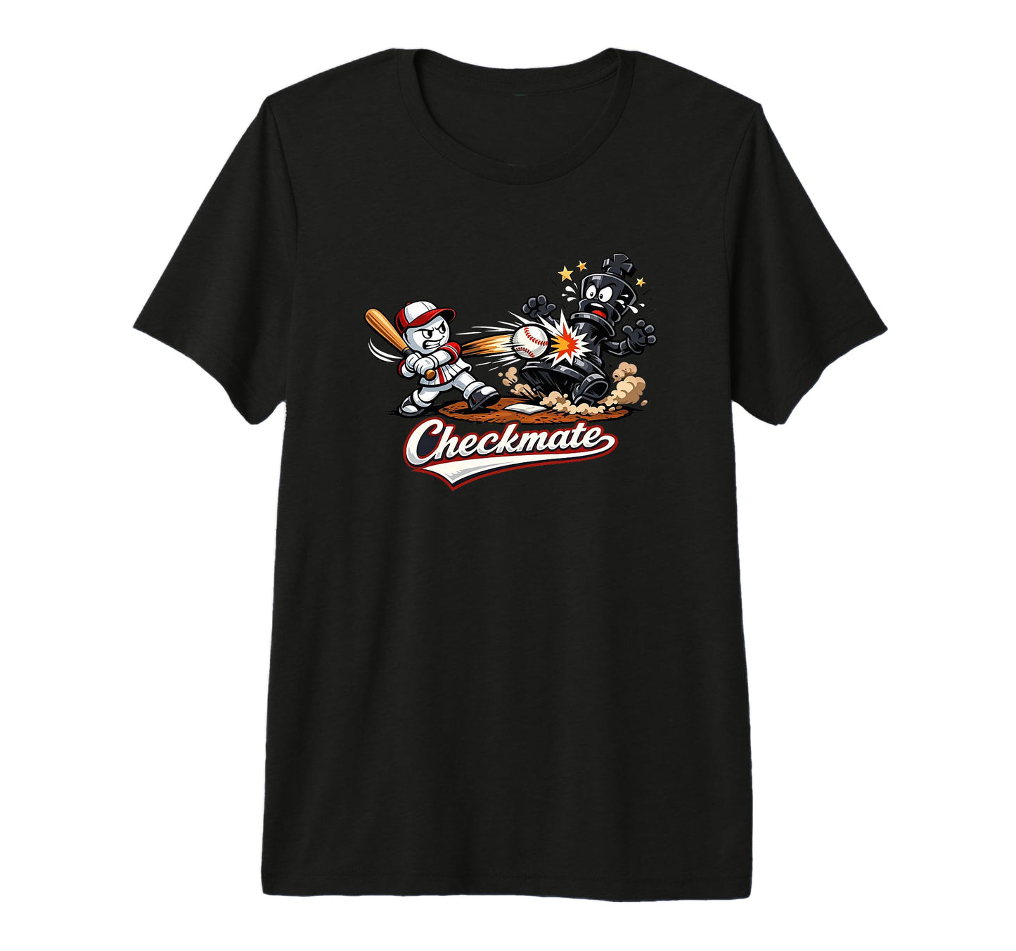 Funny Baseball Chess Pawn Home Run T-Shirt - Trendy Graphic for Adults - T-Shirt, Sweatshirt, Hoodie