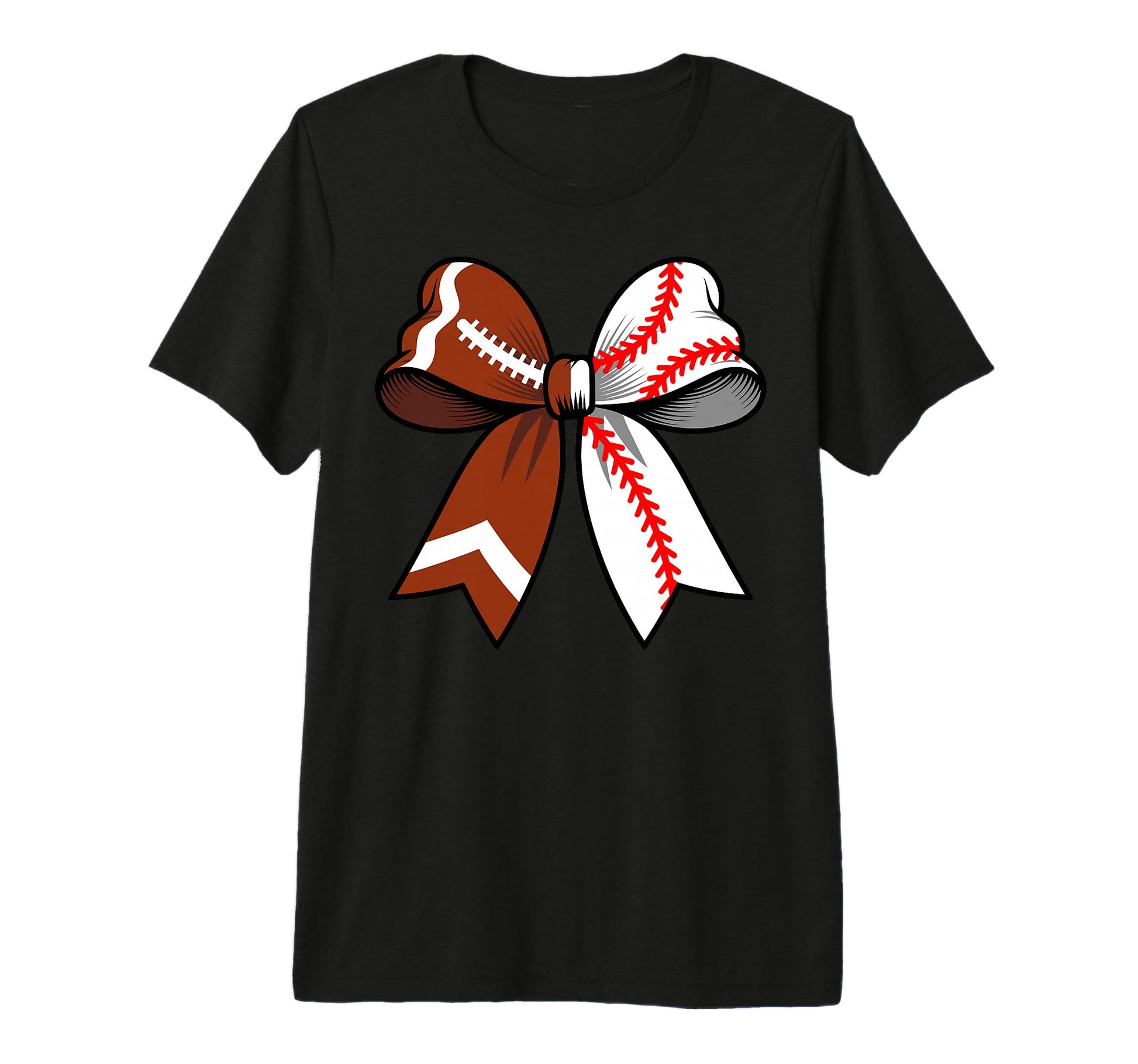 Football Baseball Coquette Bow Funny T-Shirt - Minimalist Print Unisex - T-Shirt, Sweatshirt, Hoodie