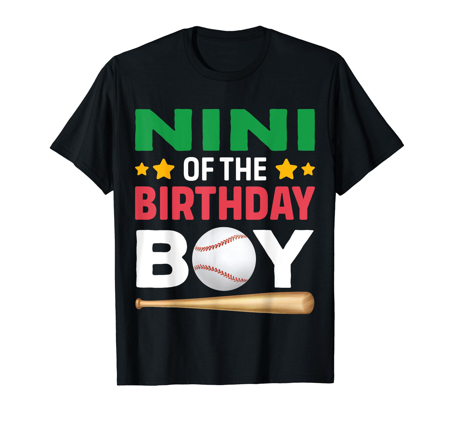 Nini Birthday Baseball Bday Party T-Shirt - Minimalist Print Unisex - T-Shirt, Sweatshirt, Hoodie