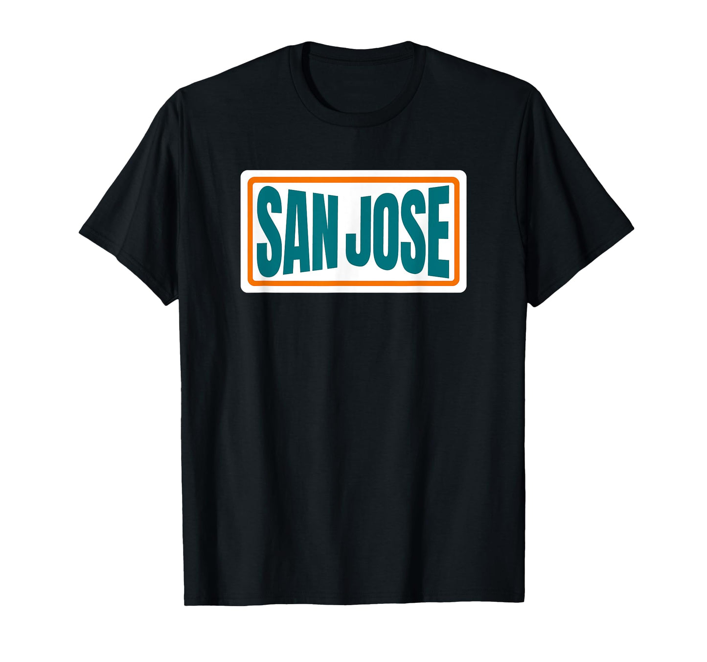Fun San Jose Teal Green Orange Striped San T-Shirt - Graphic Print Unisex - T-Shirt, Sweatshirt, Hoodie