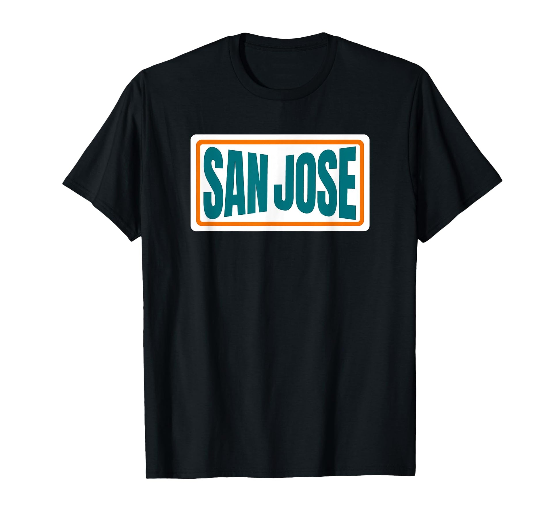 Fun San Jose Teal Green Orange Striped San T-Shirt - Graphic Print Unisex - T-Shirt, Sweatshirt, Hoodie