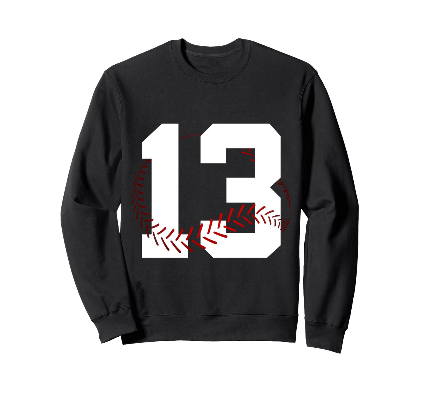 Number 13 Years Baseball 13Th Birthday Sweatshirt - Trendy Graphic Unisex - T-Shirt, Sweatshirt, Hoodie