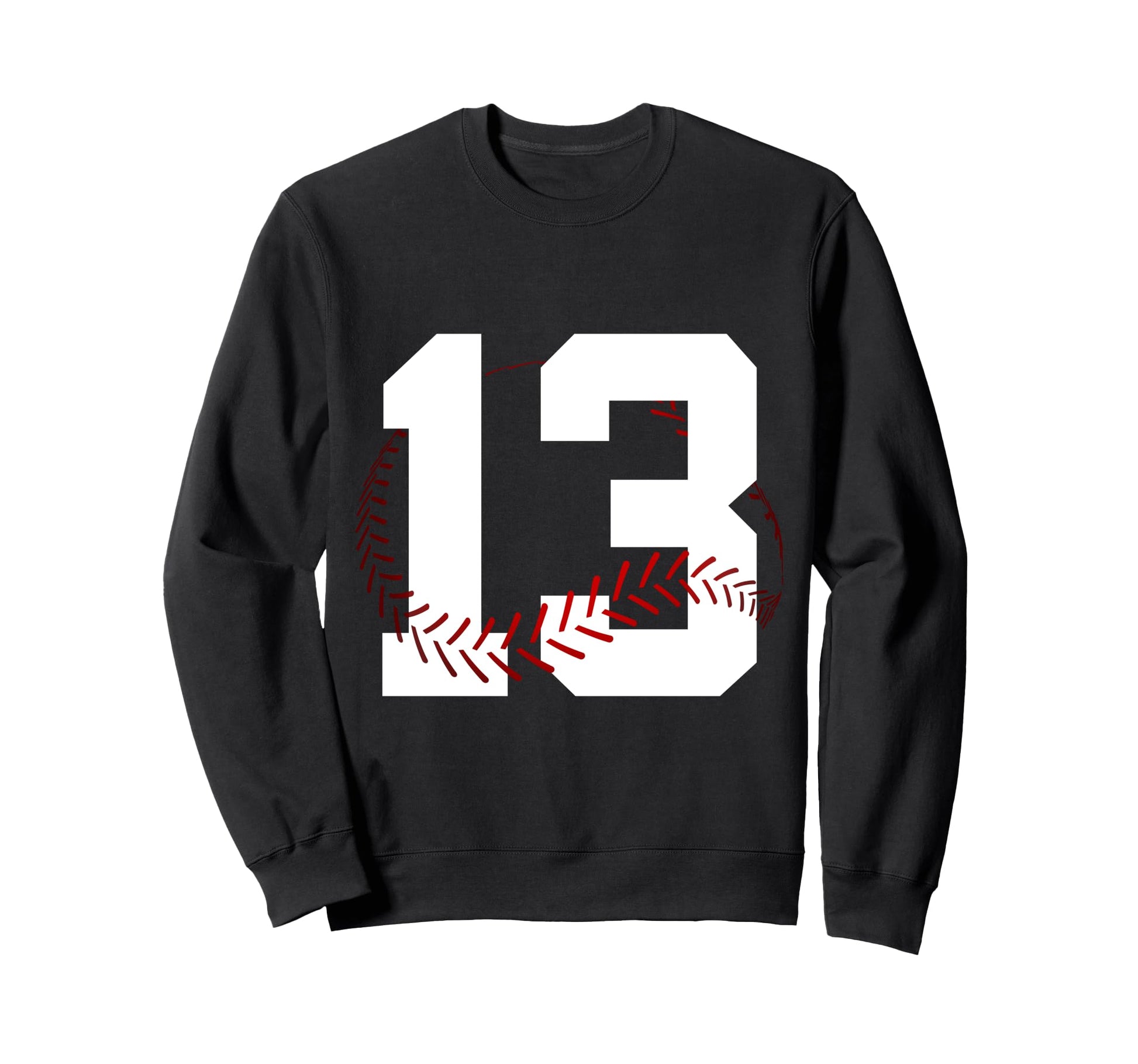 Number 13 Years Baseball 13Th Birthday Sweatshirt - Trendy Graphic Unisex - T-Shirt, Sweatshirt, Hoodie