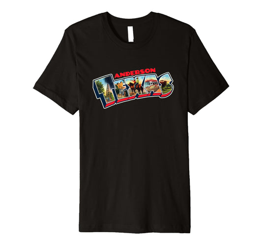 Anderson Texas Postcard Tpa Travel T-Shirt - Aesthetic Graphic for Adults - T-Shirt, Sweatshirt, Hoodie
