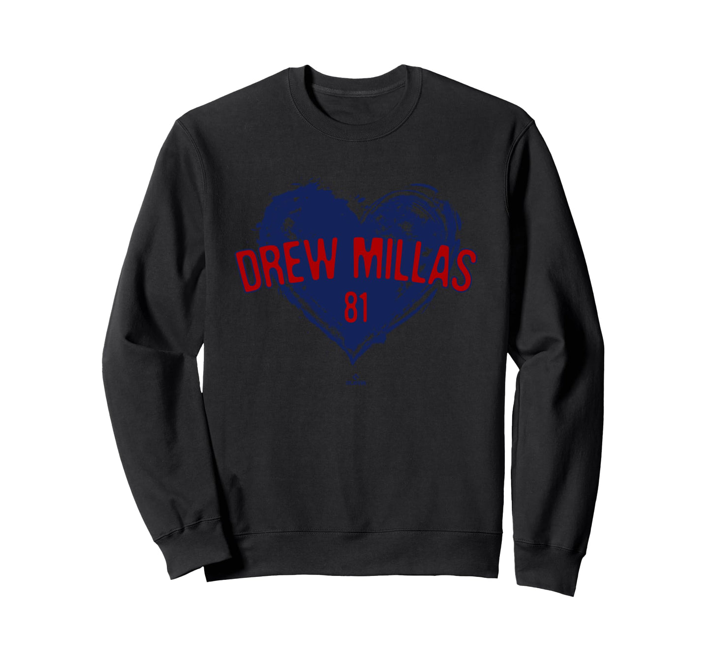 Distressed Heart Drew Millas Sweatshirt - Trendy Graphic for Adults - T-Shirt, Sweatshirt, Hoodie