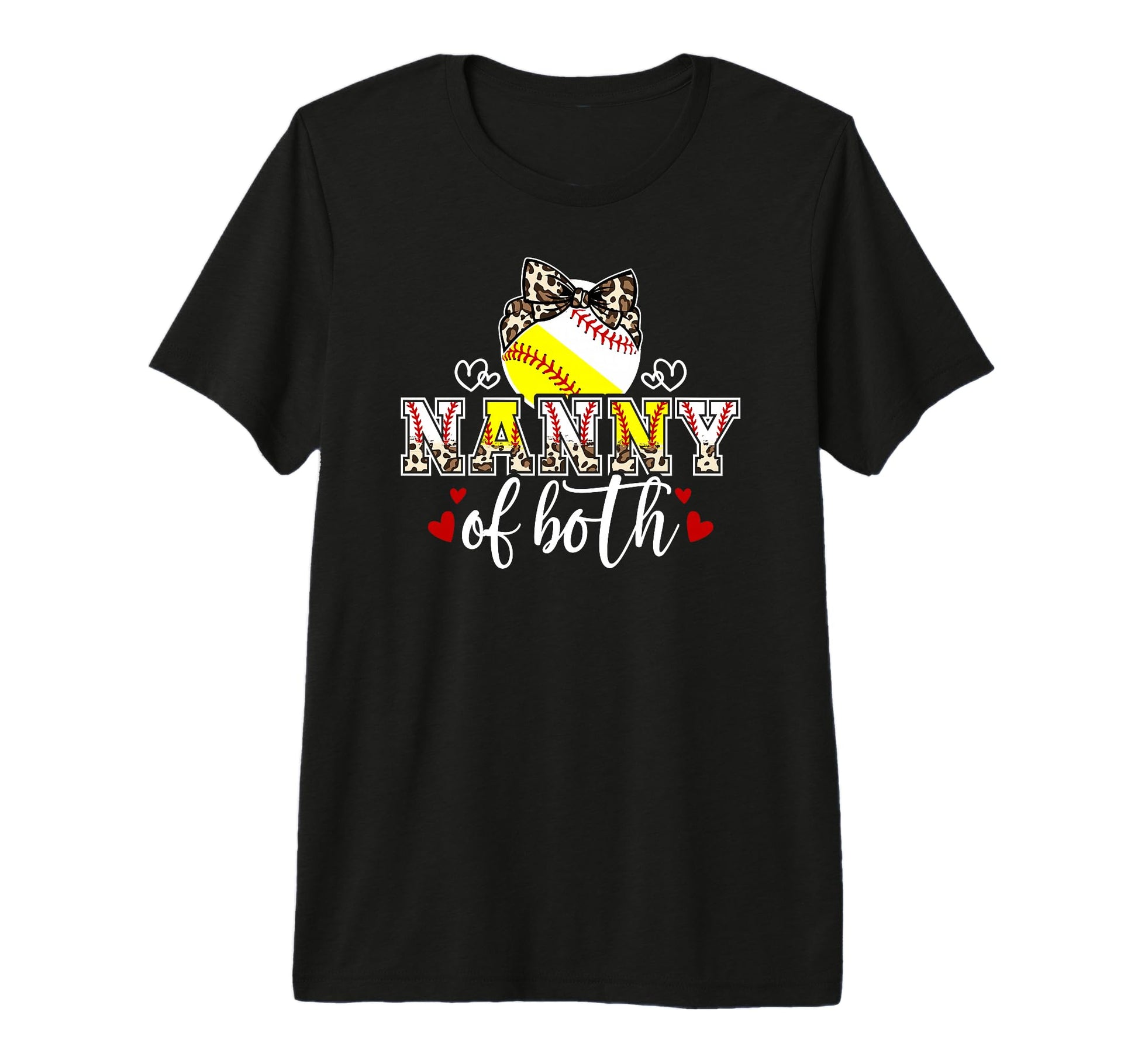 Nanny Both Leopard Softball Baseball T-Shirt - Unique Graphic for Adults - T-Shirt, Sweatshirt, Hoodie