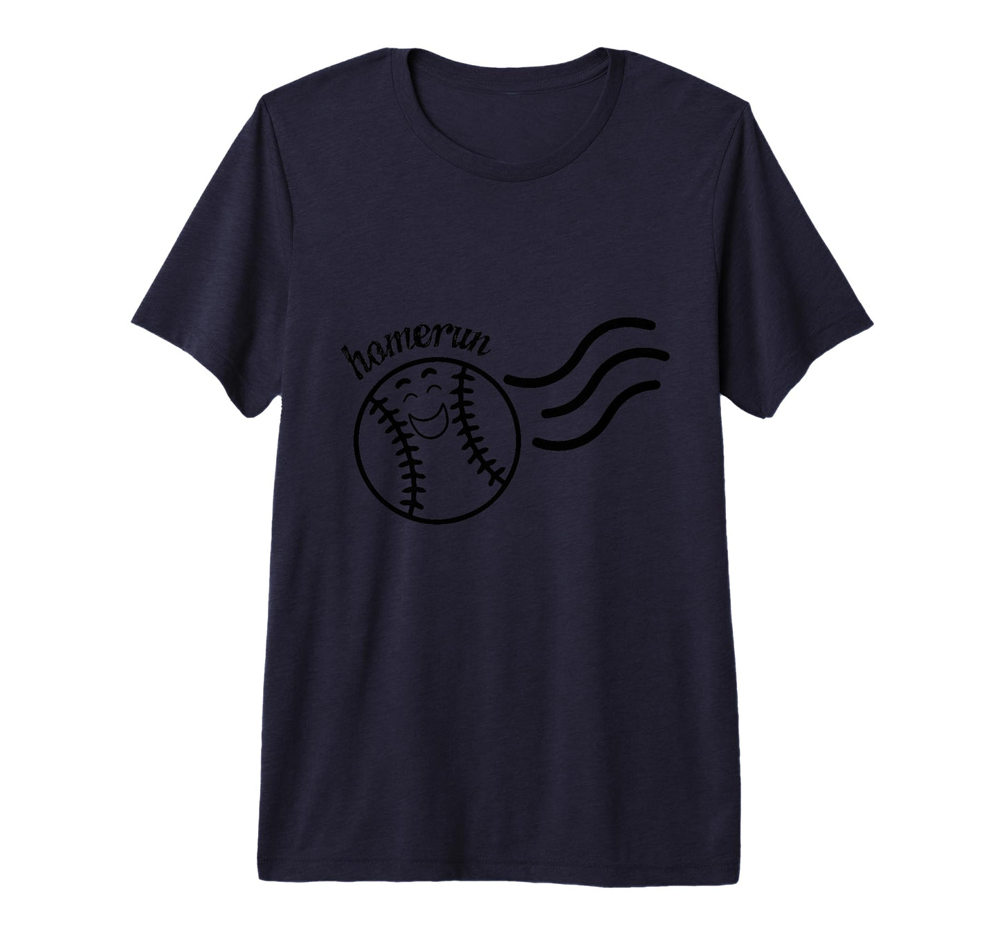 Smiling Baseball Ball Homerun T-Shirt - Casual Everyday Wear for Adults - T-Shirt, Sweatshirt, Hoodie