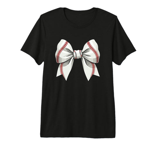 Baseball Coquette Bow Baseball Mom T-Shirt - Fun Novelty Design Men Women - T-Shirt, Sweatshirt, Hoodie