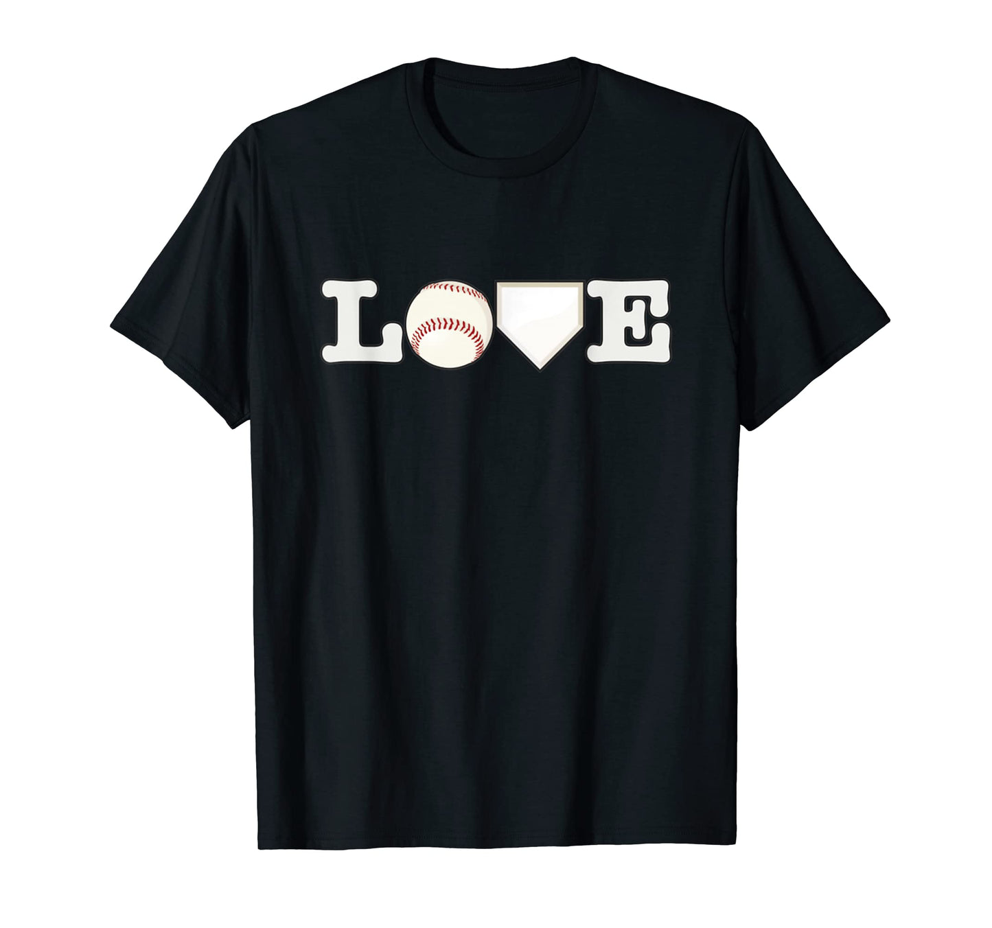 Love Baseball Home Plate T-Shirt - Minimalist Print for Adults - T-Shirt, Sweatshirt, Hoodie