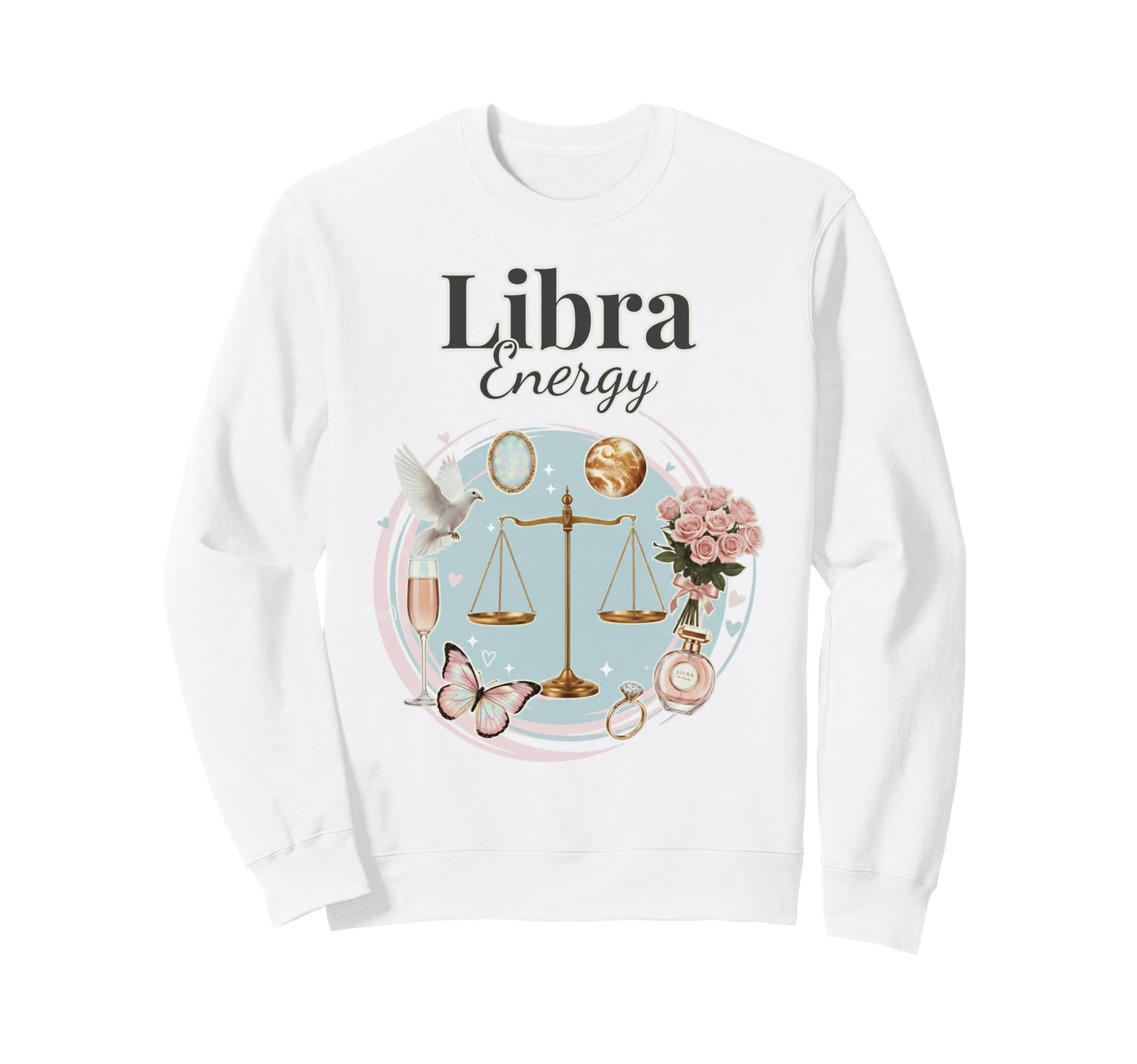 Libra Energy Zodiac Birthday Y2K Sweatshirt - Minimalist Print Men Women - T-Shirt, Sweatshirt, Hoodie