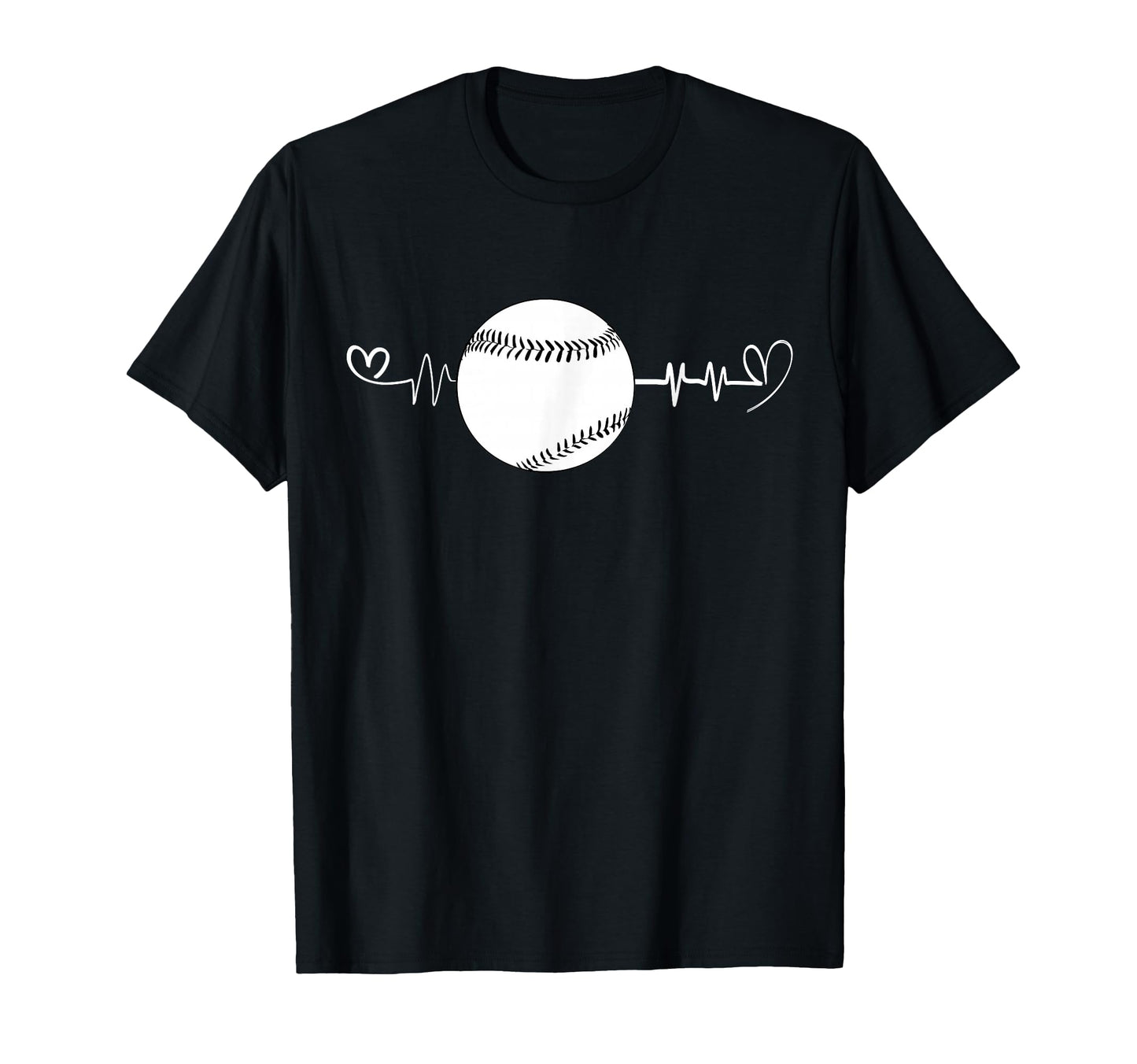Baseball Lover Funny Baseball Heartbeat T-Shirt - Aesthetic Graphic Unisex - T-Shirt, Sweatshirt, Hoodie