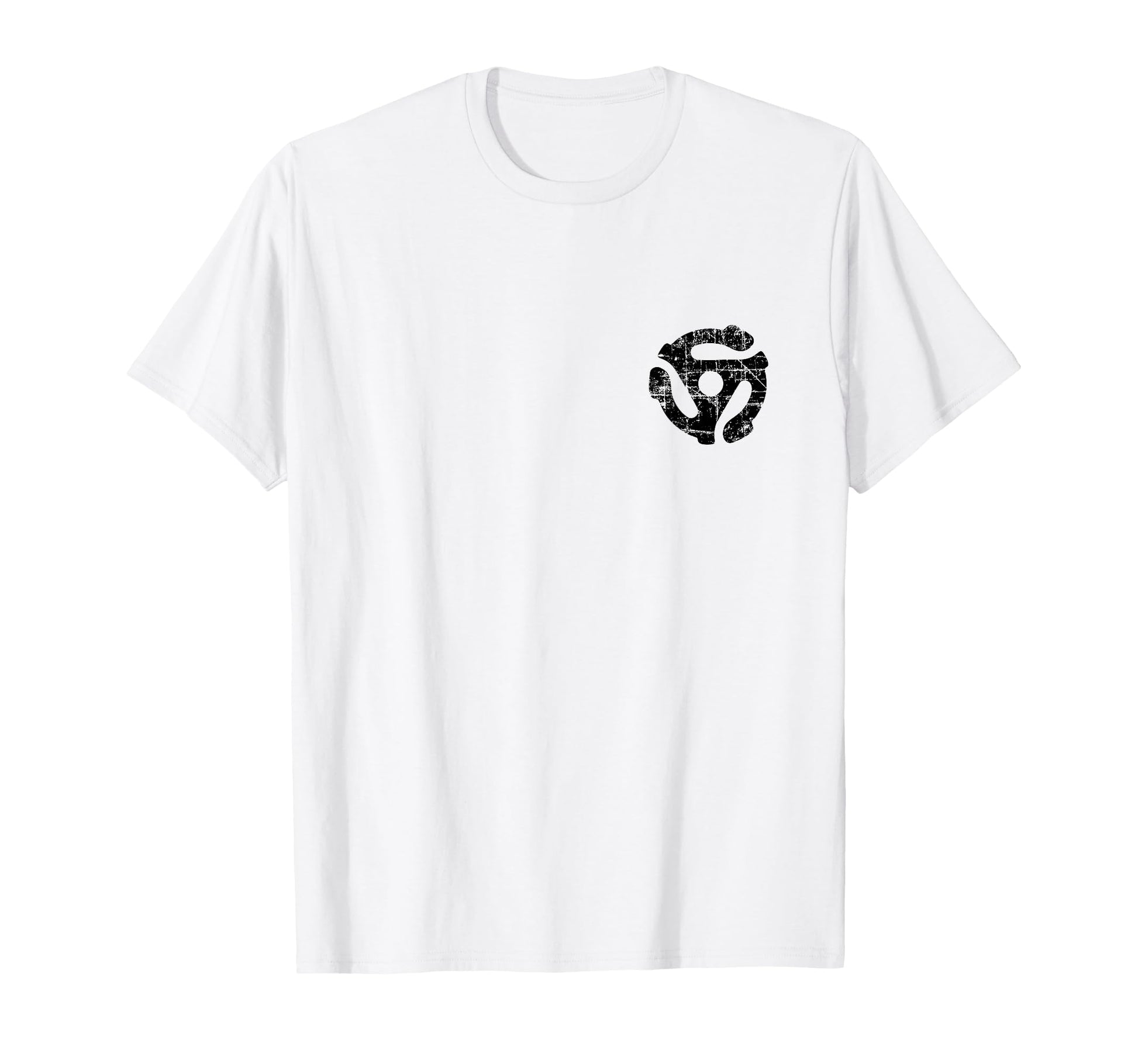 45 Rpm Record Adapter Black Left T-Shirt - Trendy Graphic for Adults - T-Shirt, Sweatshirt, Hoodie