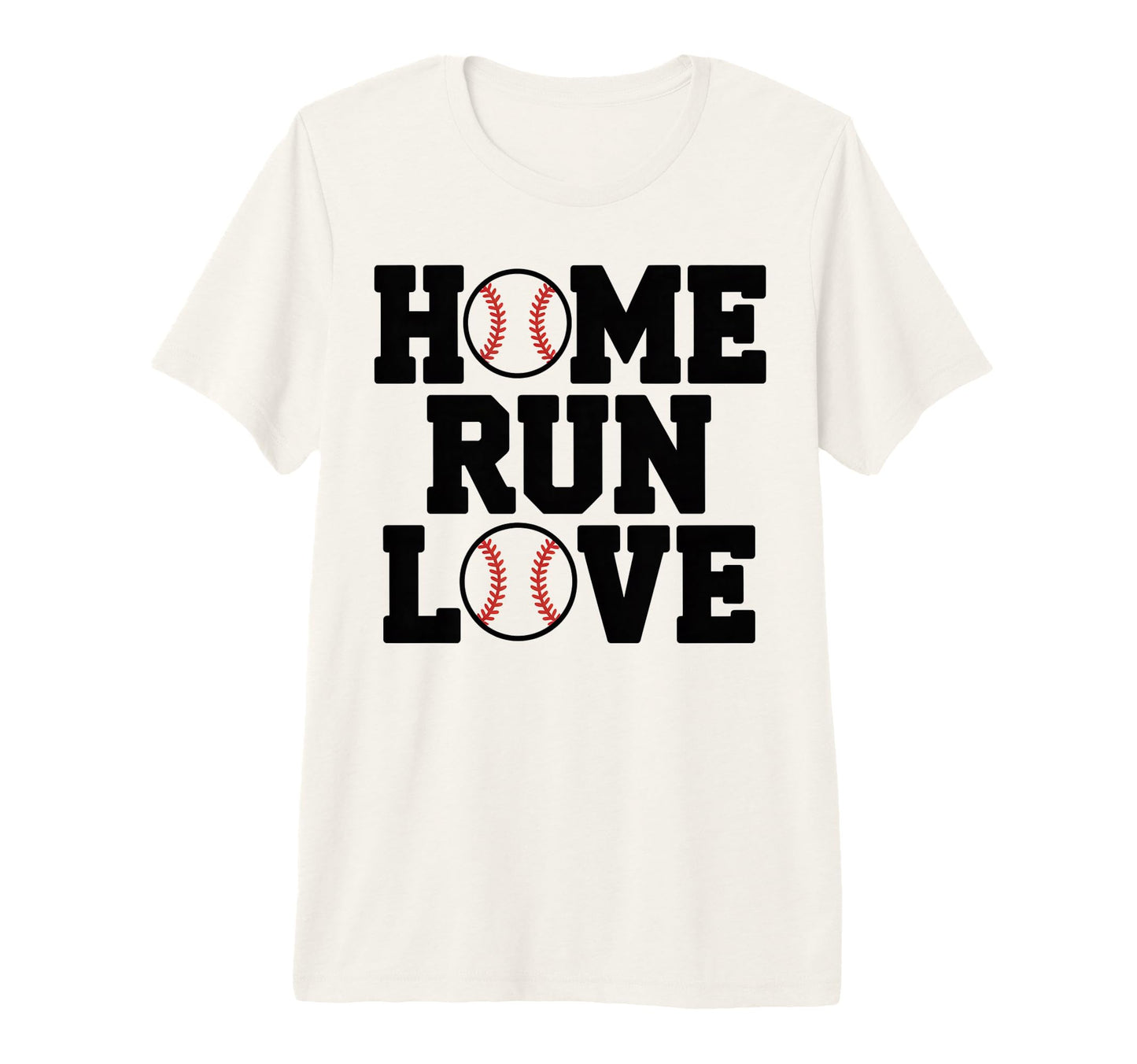 Home Run Love Baseball Typography T-Shirt - Aesthetic Graphic for Adults - T-Shirt, Sweatshirt, Hoodie