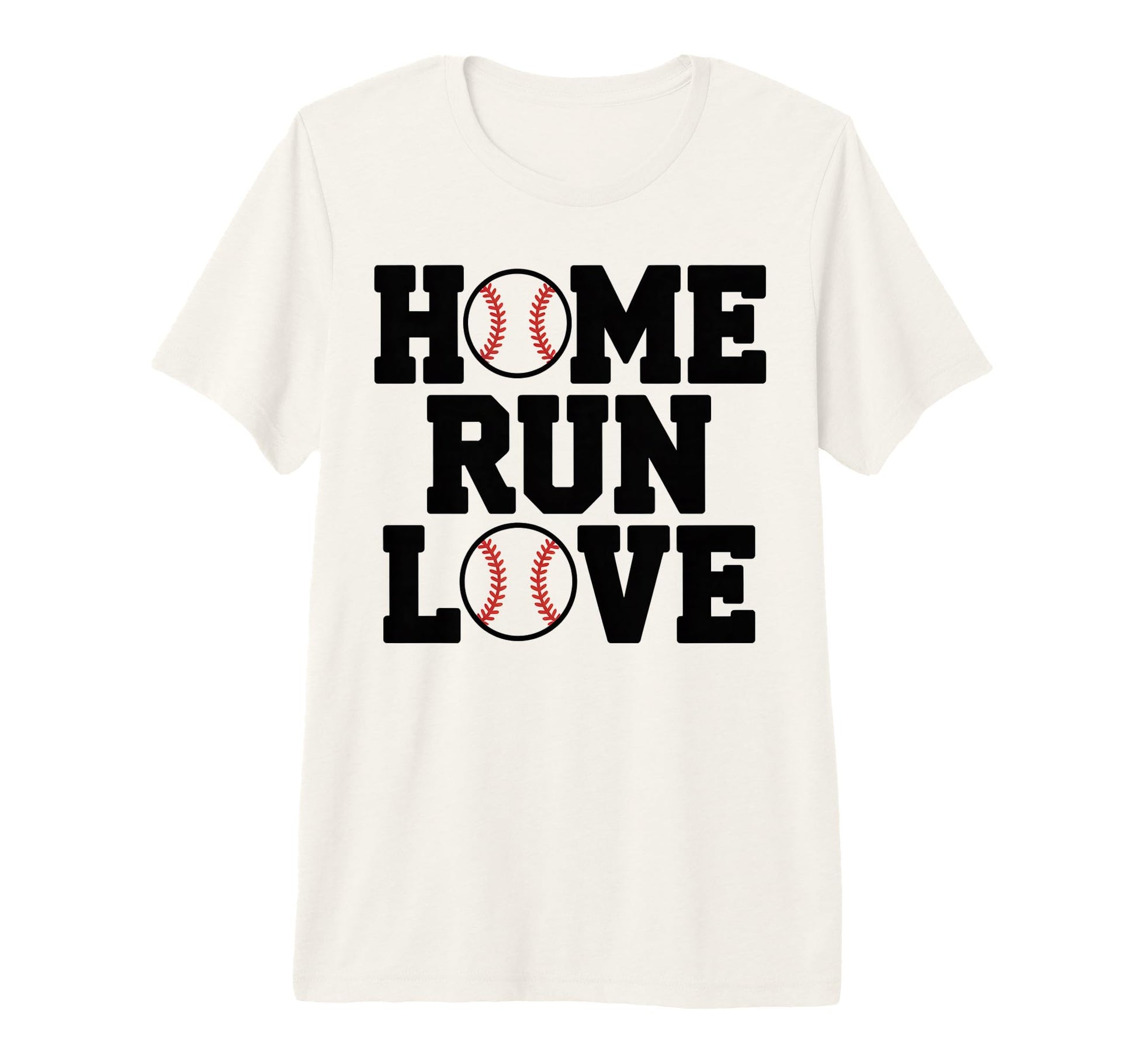 Home Run Love Baseball Typography T-Shirt - Aesthetic Graphic for Adults - T-Shirt, Sweatshirt, Hoodie
