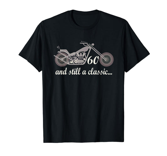 60Th Birthday Motorcycle Bike 60 Year Old T-Shirt - Custom Art Print Unisex - T-Shirt, Sweatshirt, Hoodie