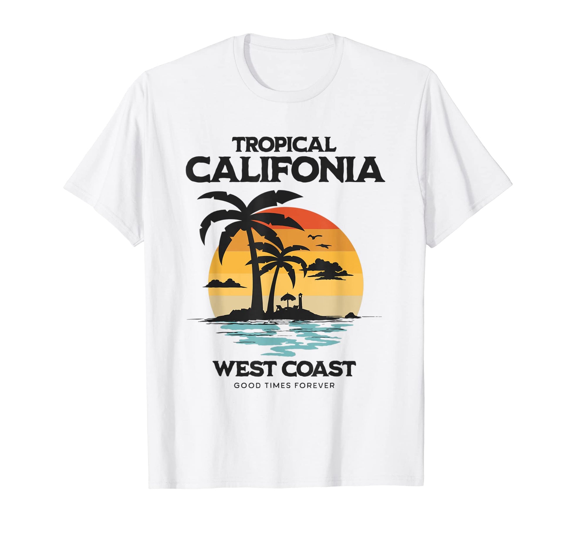 California West Coast Surf 70S T-Shirt - Casual Everyday Wear Unisex - T-Shirt, Sweatshirt, Hoodie